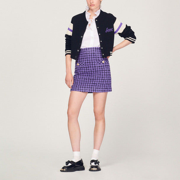 Jupe courte en tweed Sandro seconde main