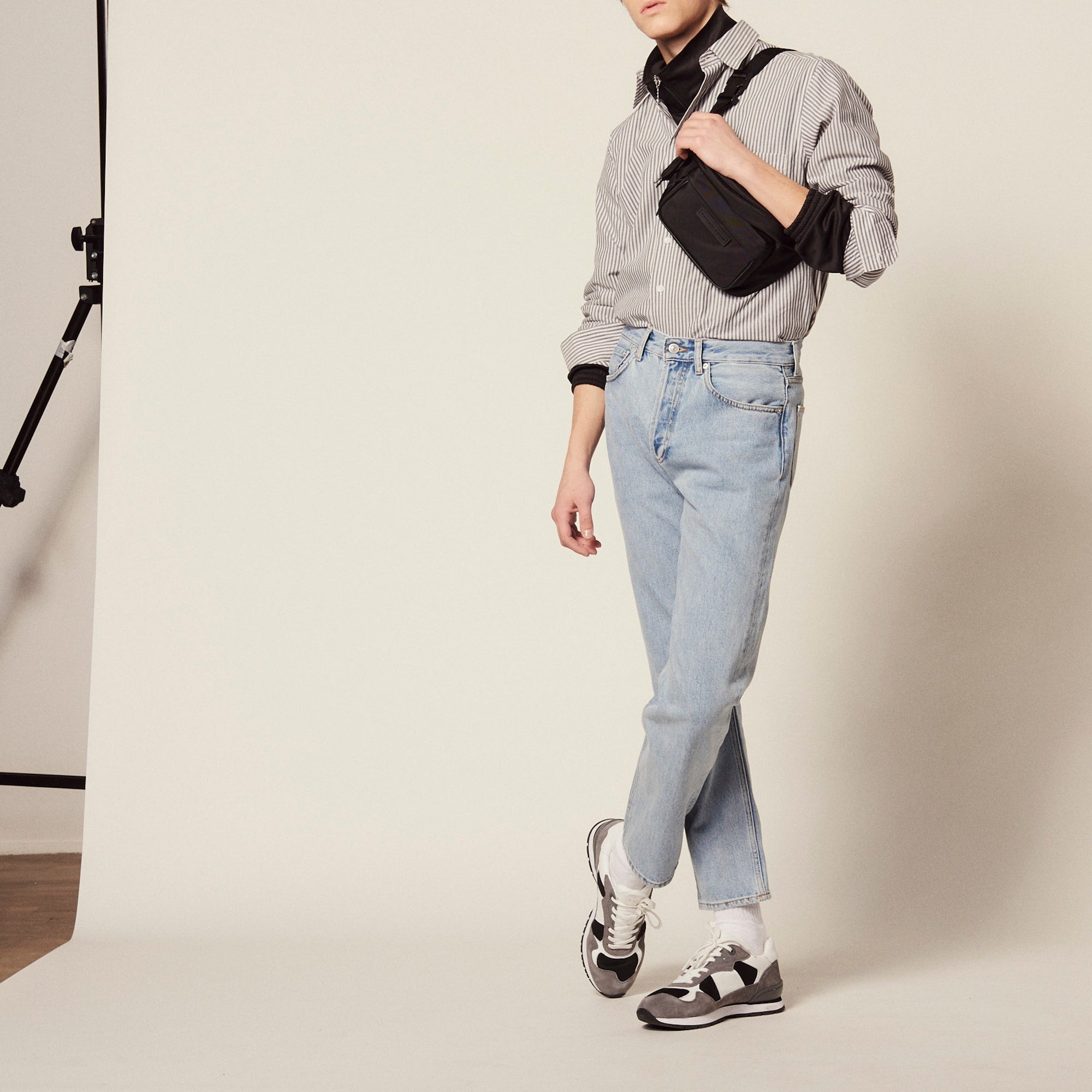 Chemise formelle en coton rayé Sandro seconde main