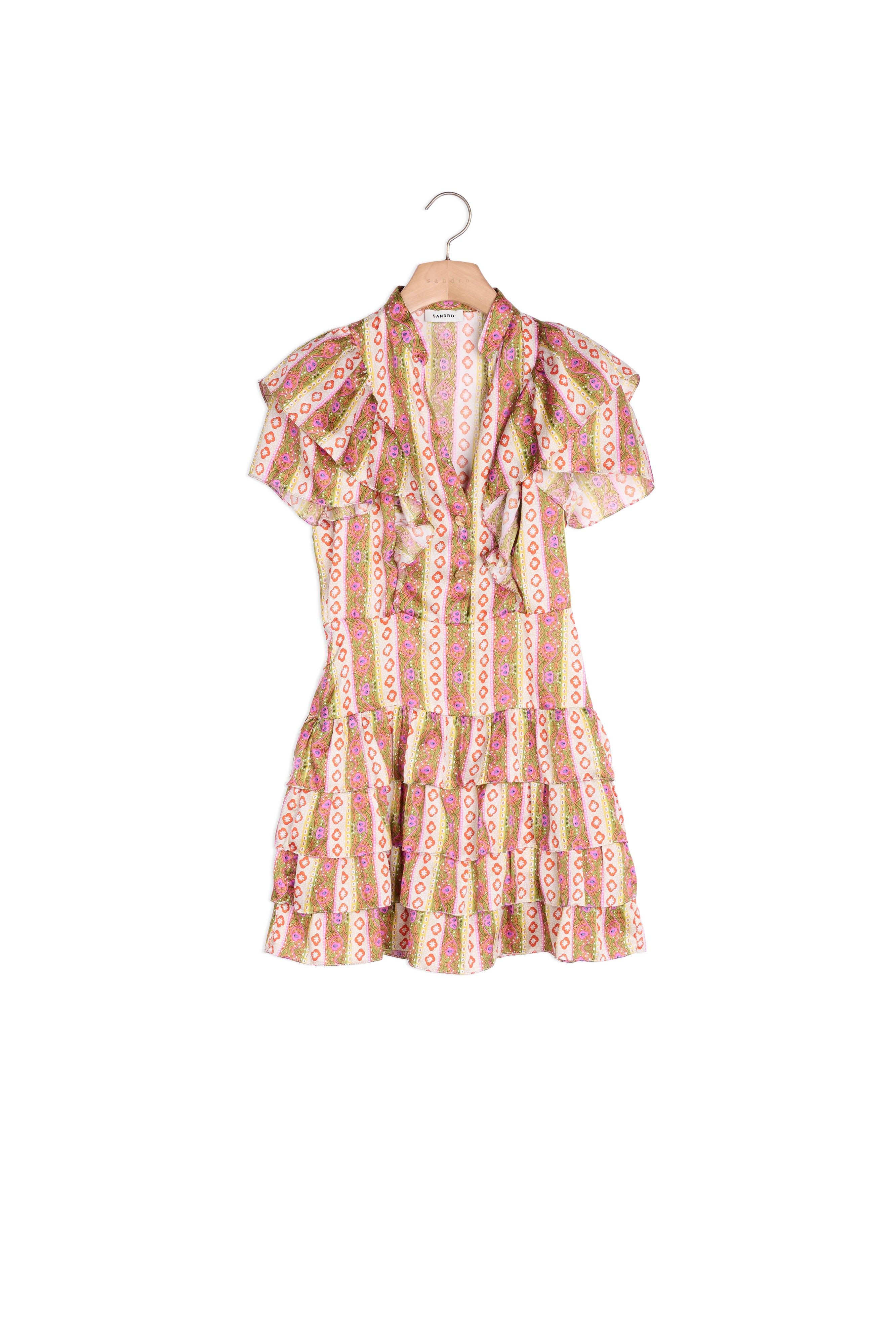 Robe fluide à volants Sandro seconde main