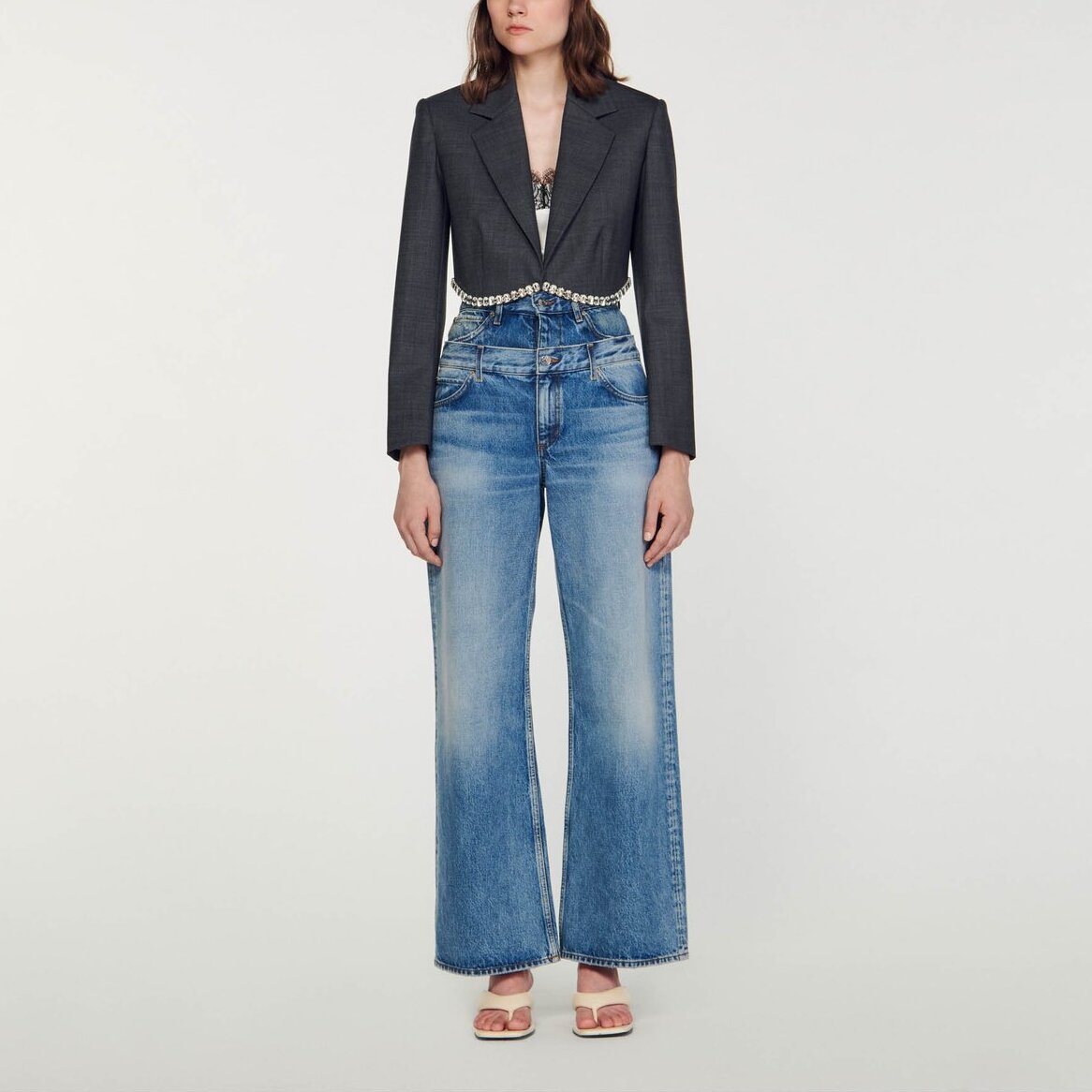 Veste de tailleur courte Sandro seconde main