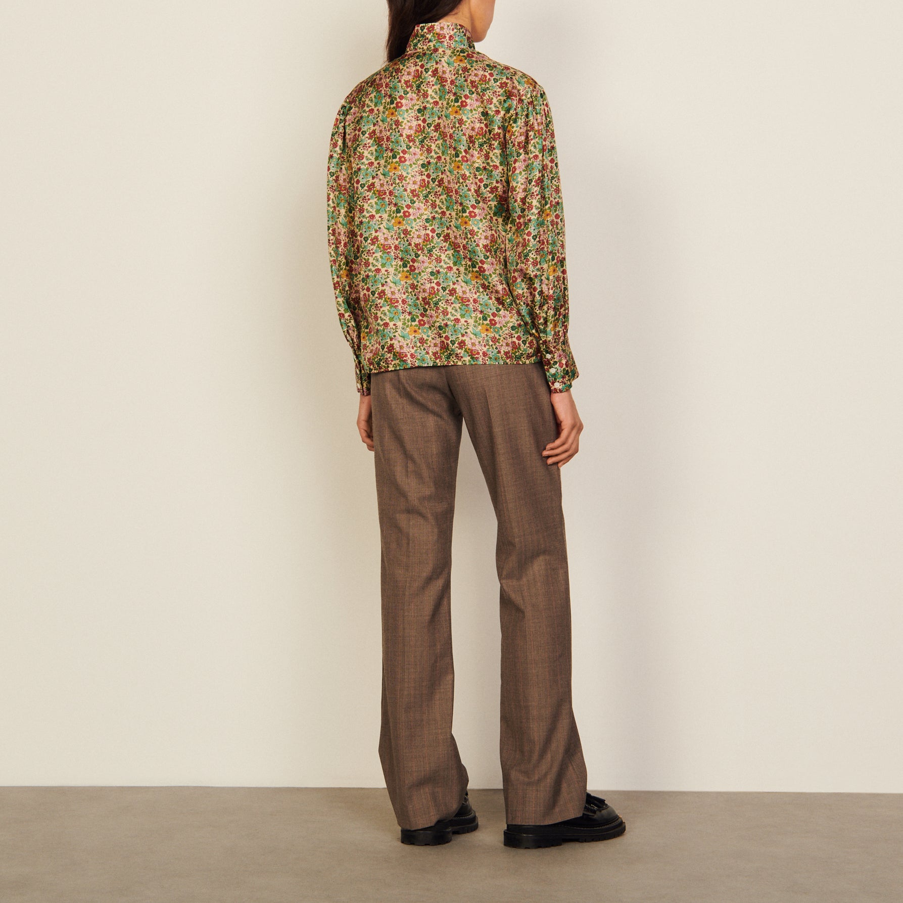 Chemise fluide imprimée en soie Sandro seconde main