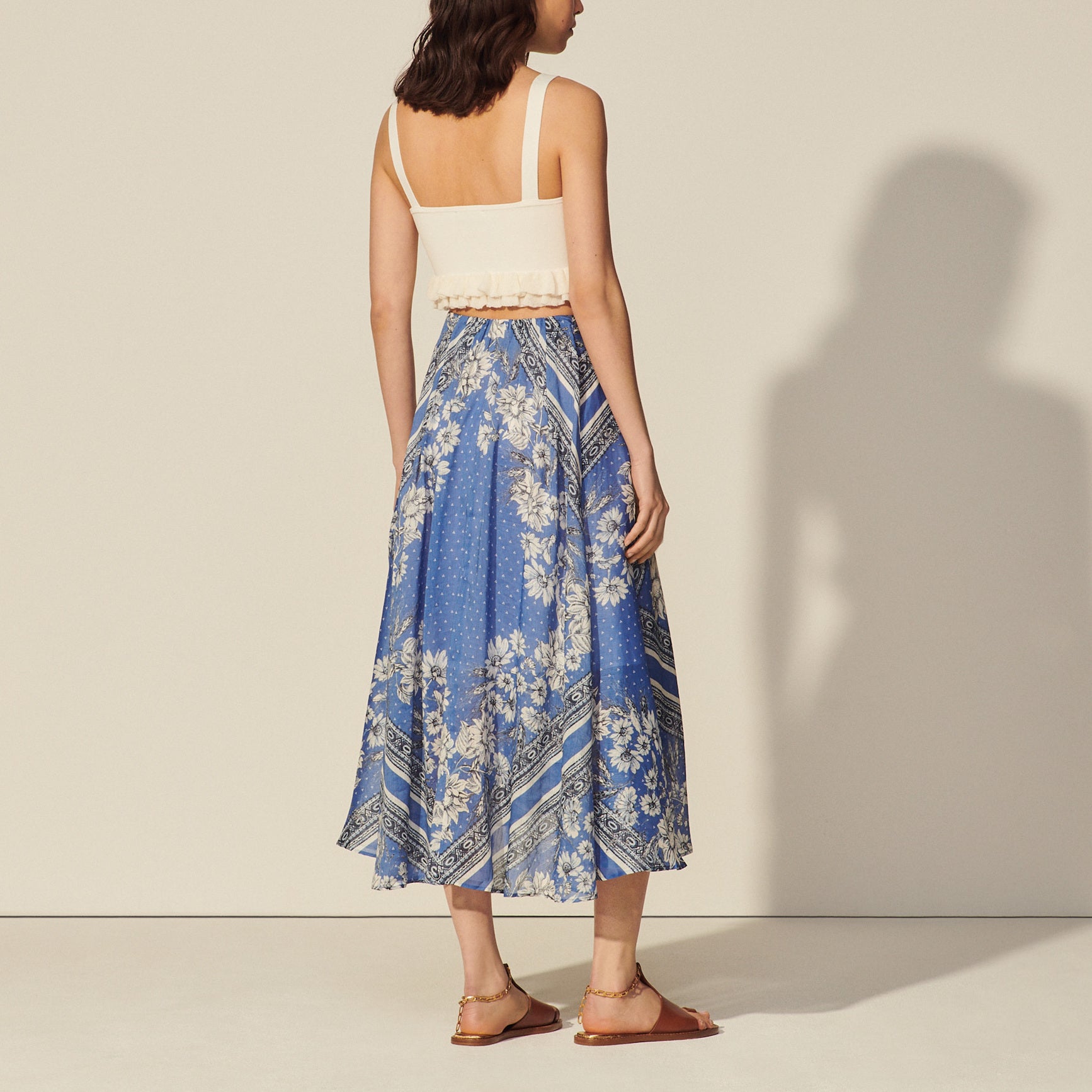 Jupe longue imprimée Sandro seconde main