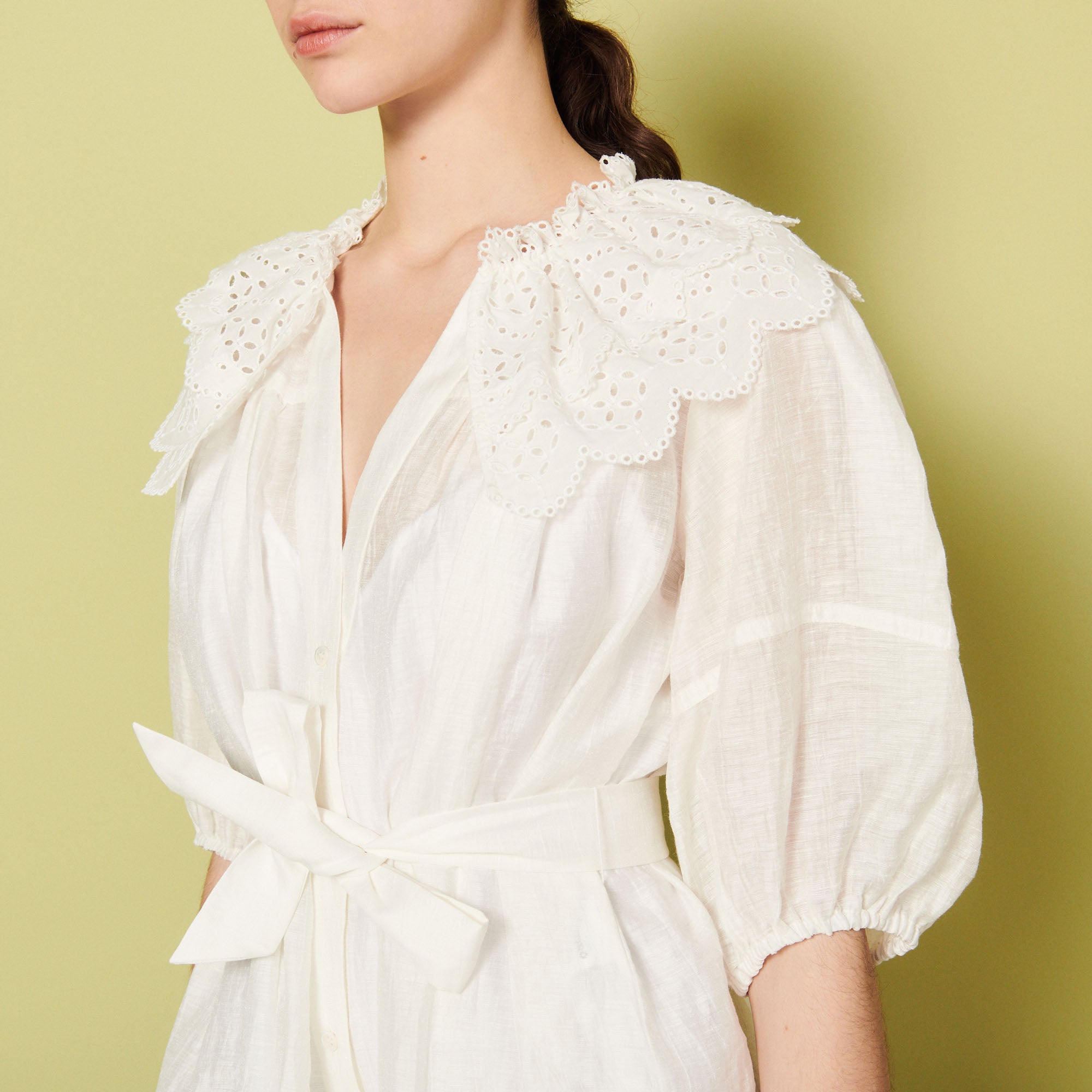 Robe courte en lin Sandro seconde main