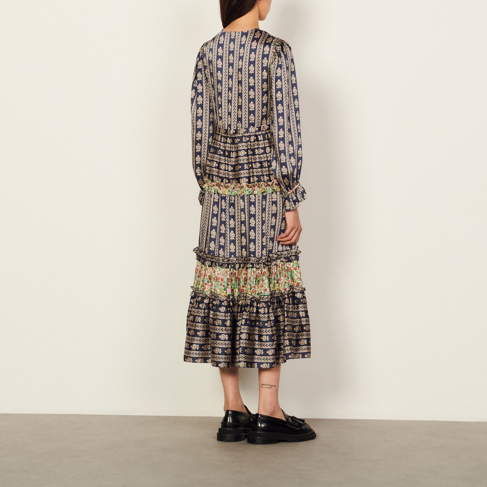 Robe longues en mix imprimés Sandro seconde main