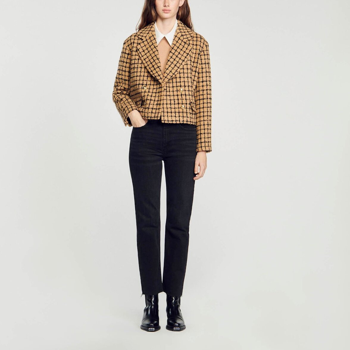 Veste en tweed Sandro seconde main