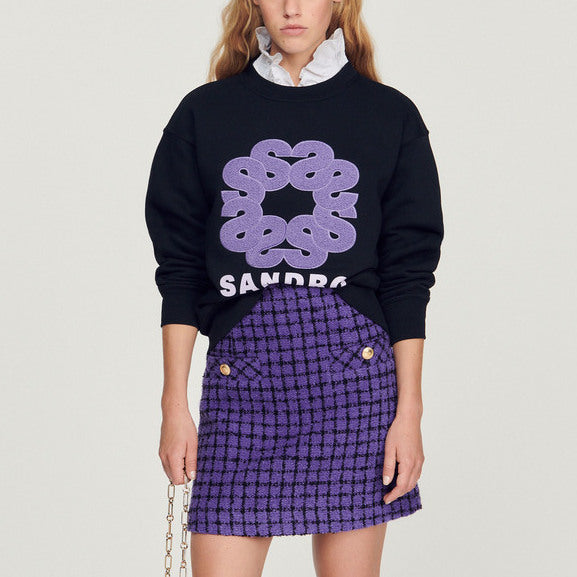 Sweat à motifs contrastés Sandro Sandro seconde main