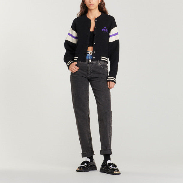 Cardigan en Maille façon teddy Sandro seconde main