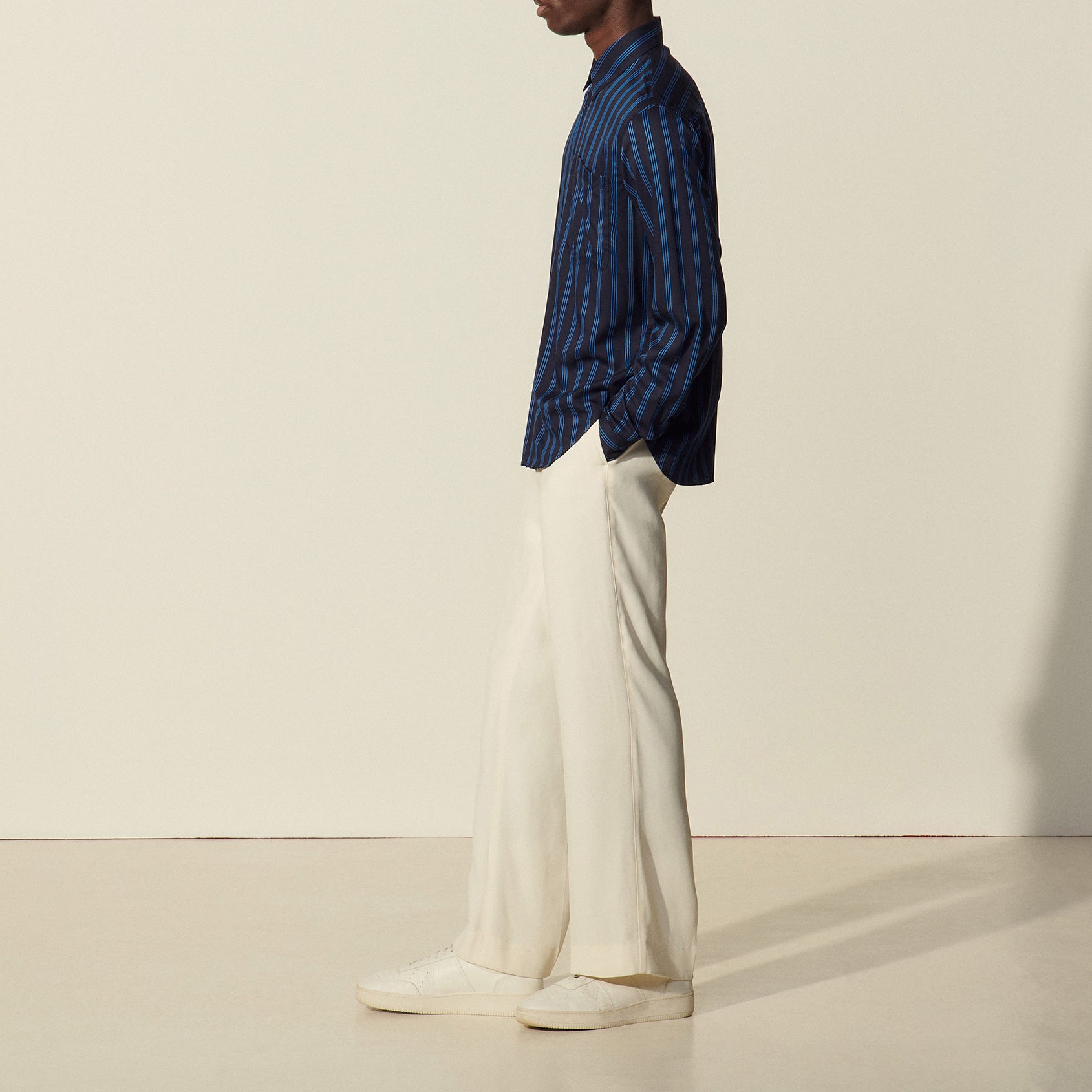 Chemise fluide à rayures tissées Sandro seconde main