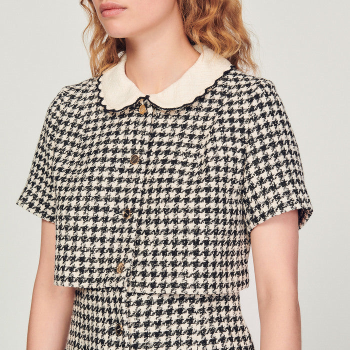 Robe trompe l'œil en tweed Sandro seconde main