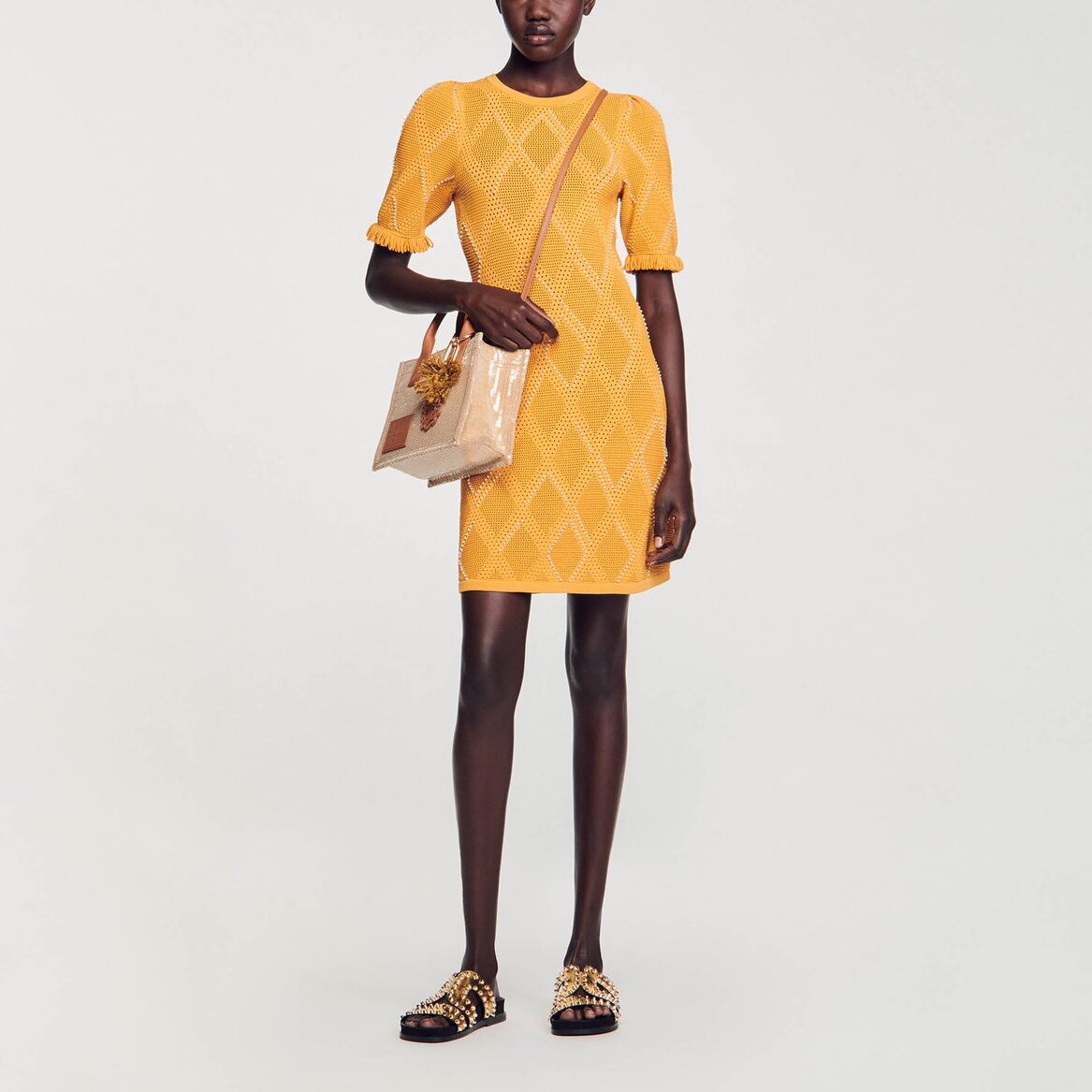 Robe courte en Maille Sandro seconde main