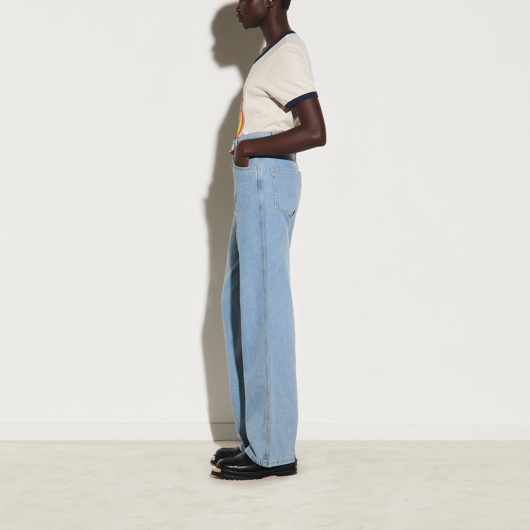 Jean large droit 5 poches délavé Sandro seconde main