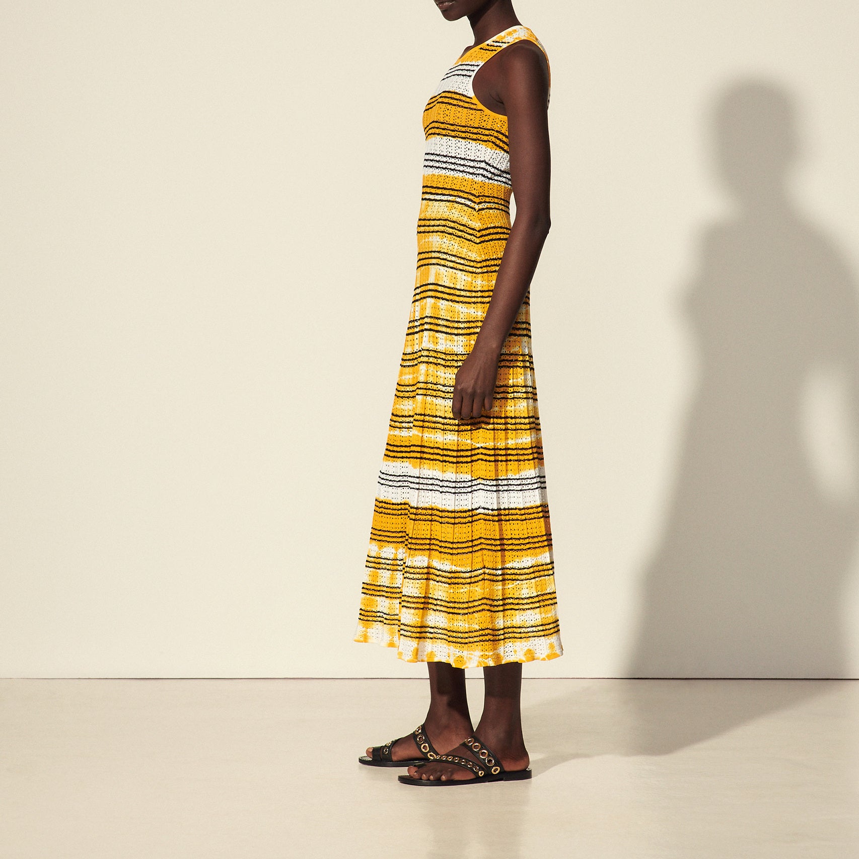 Robe longue rayée et tie & dye Sandro seconde main