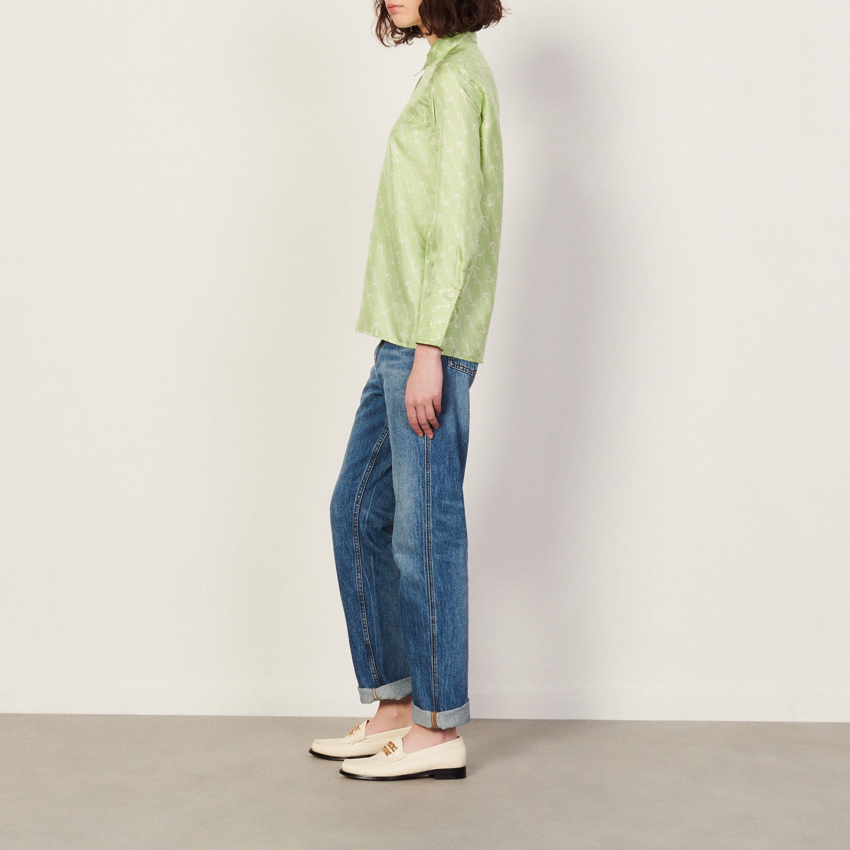 Chemise fluide en soie imprimée Sandro seconde main