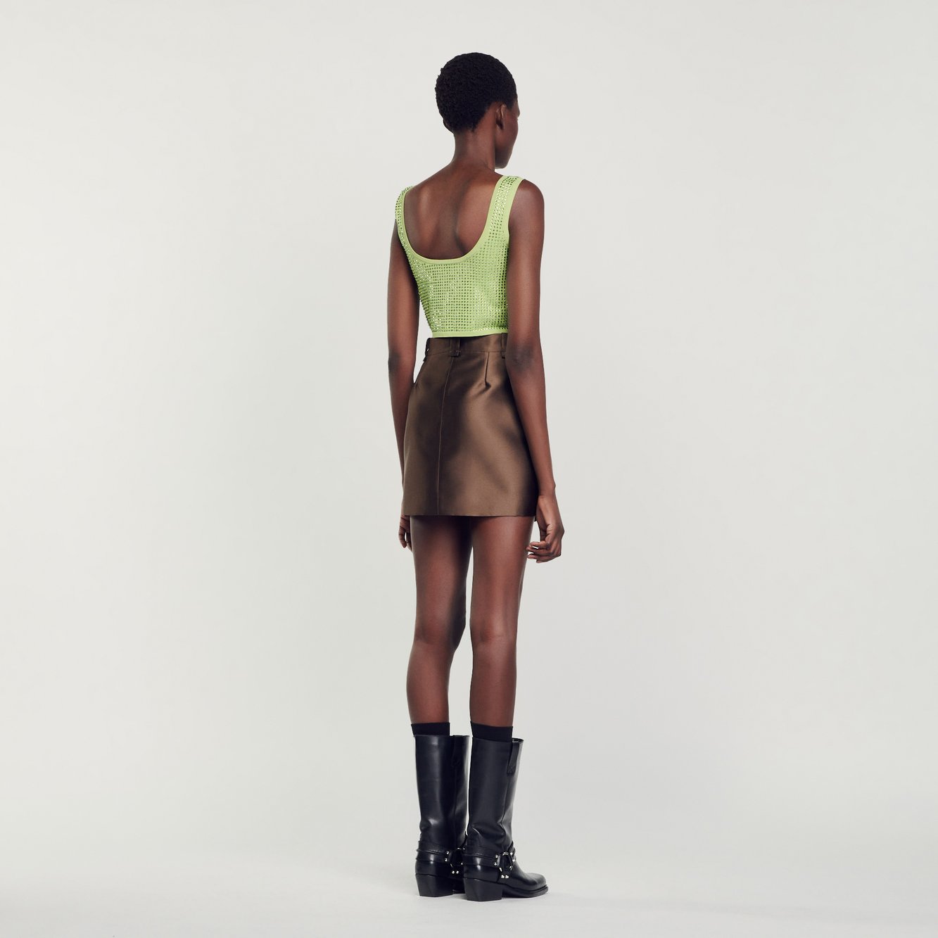 Top brassière strassé Sandro seconde main