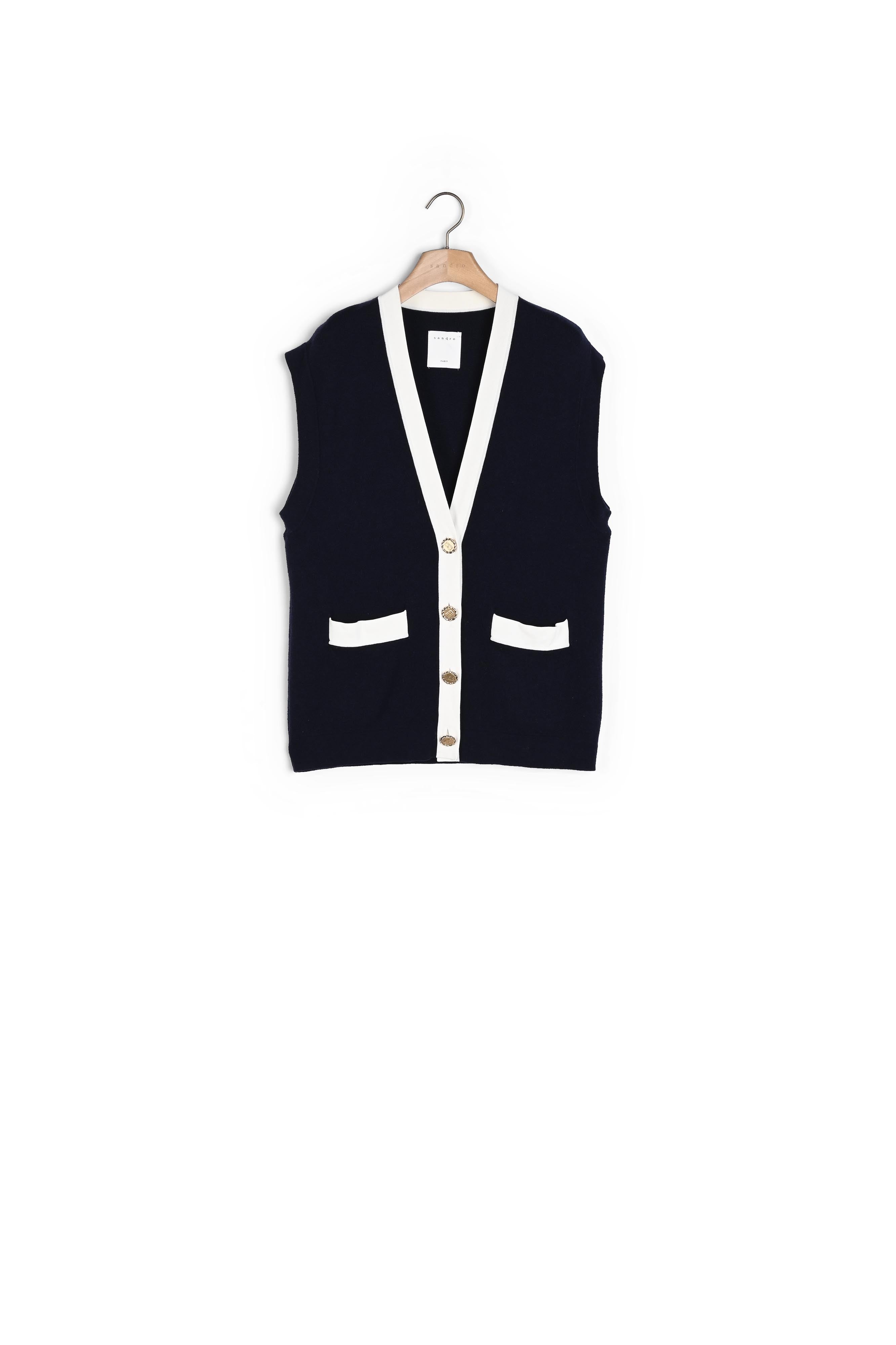 Cardi-coat oversize sans manches Sandro seconde main