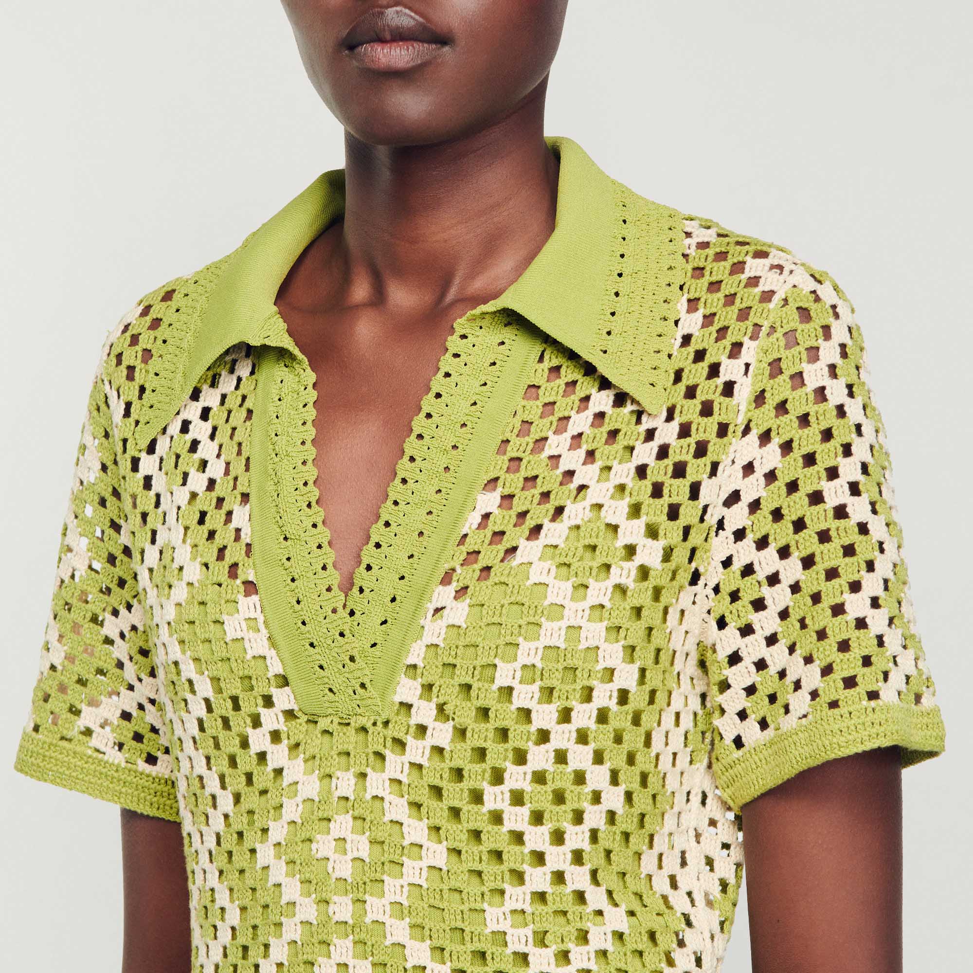 Robe tunique en crochet Sandro seconde main