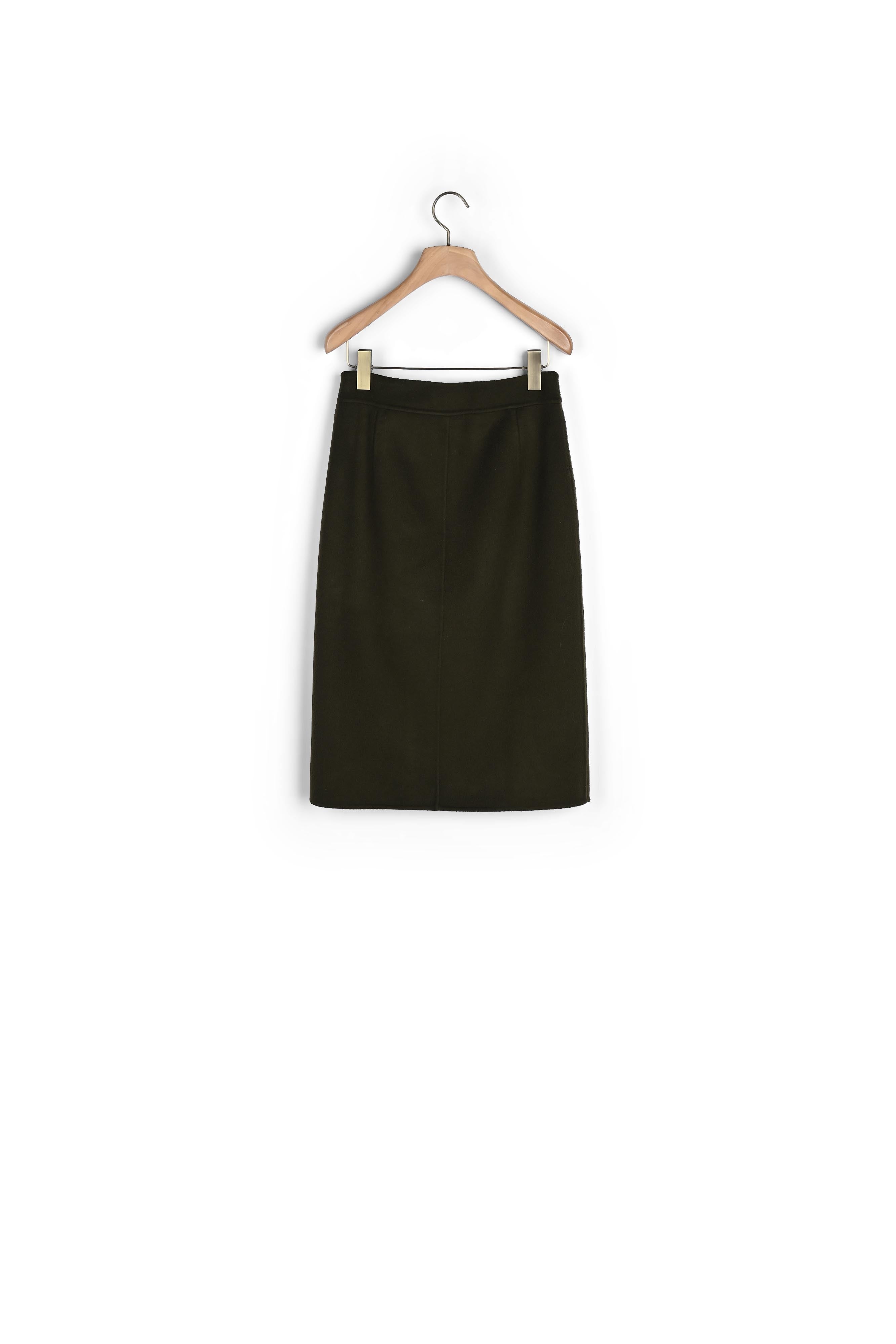 Jupe portefeuille fendue en laine Sandro seconde main