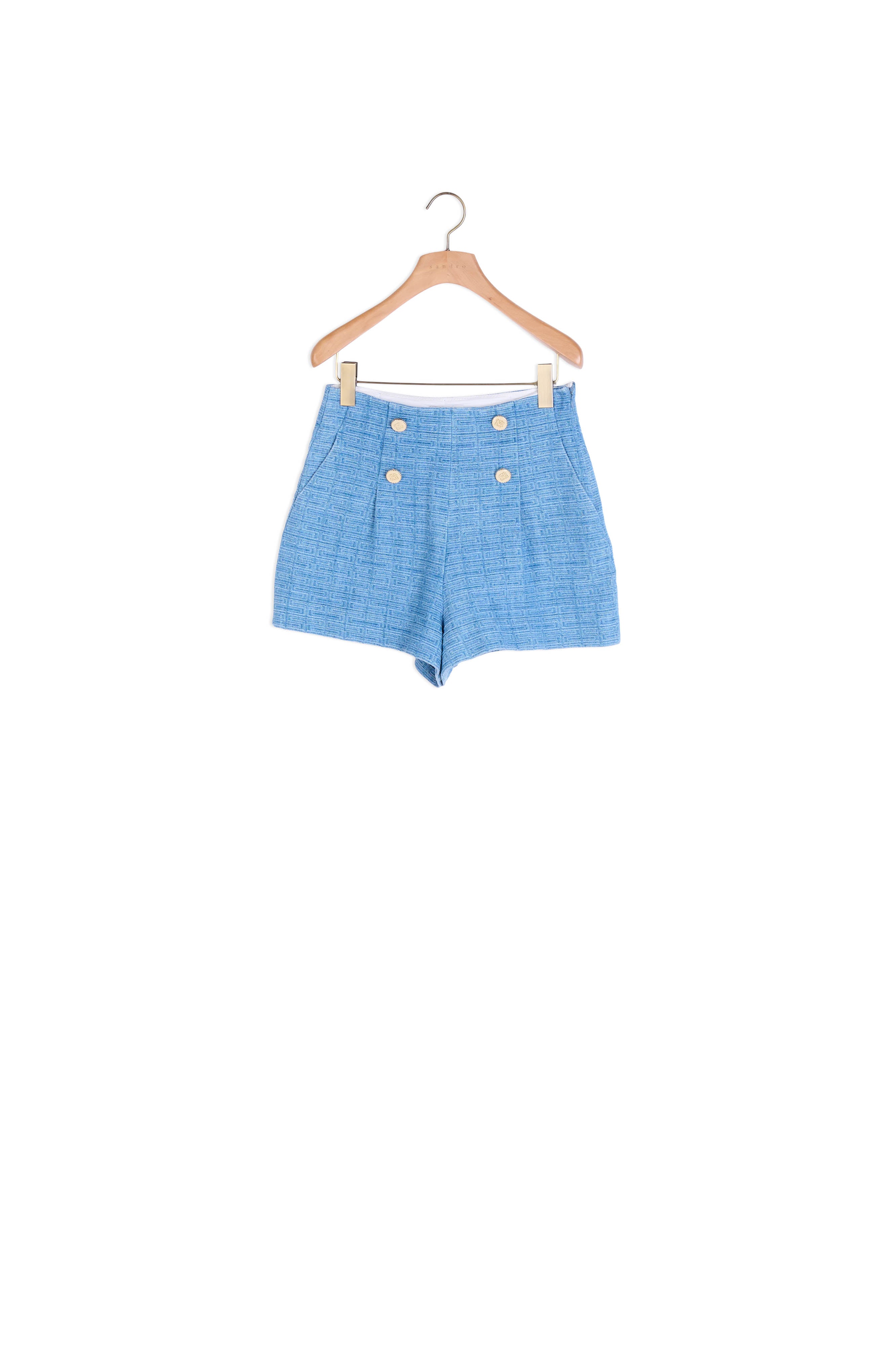 Short en denim jacquard Sandro seconde main