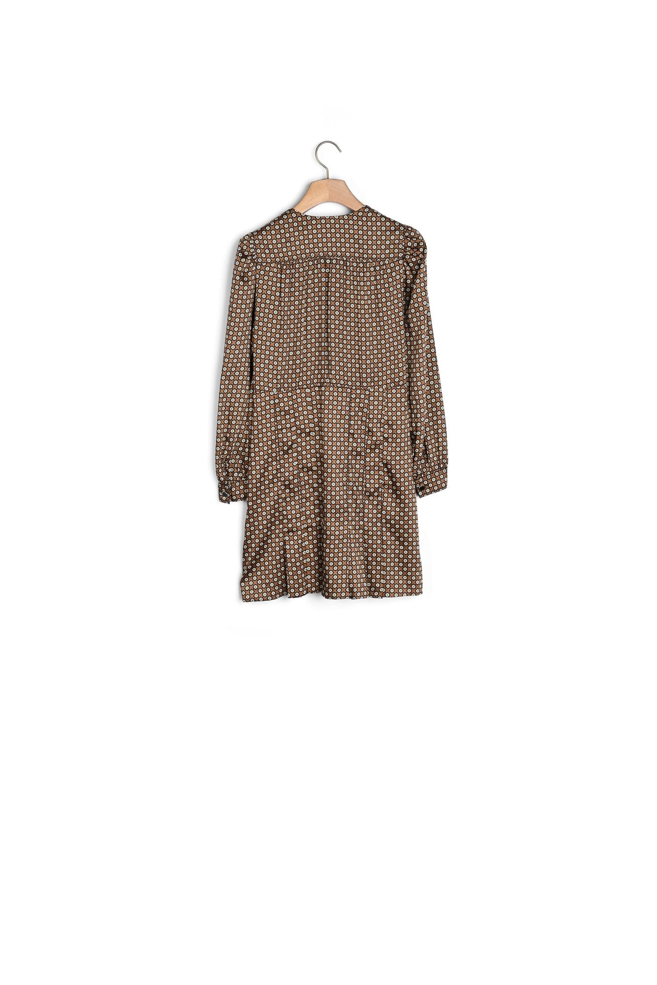 Robe imprimé marron et noir Sandro seconde main