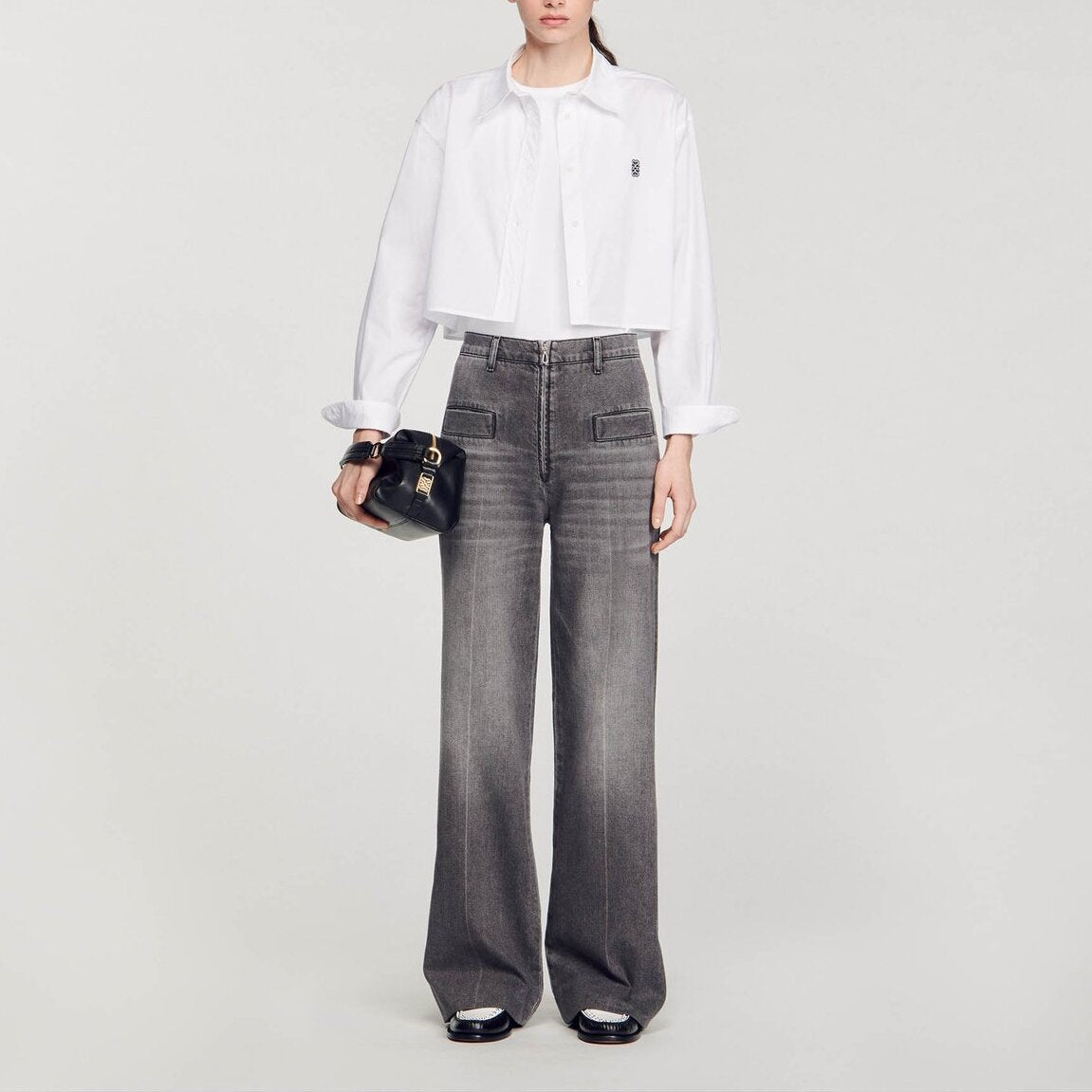 Jean délavé évasé Sandro seconde main