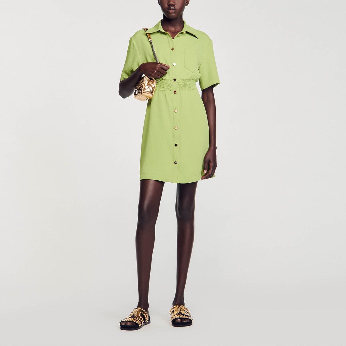 Robe courte boutonnée Sandro seconde main