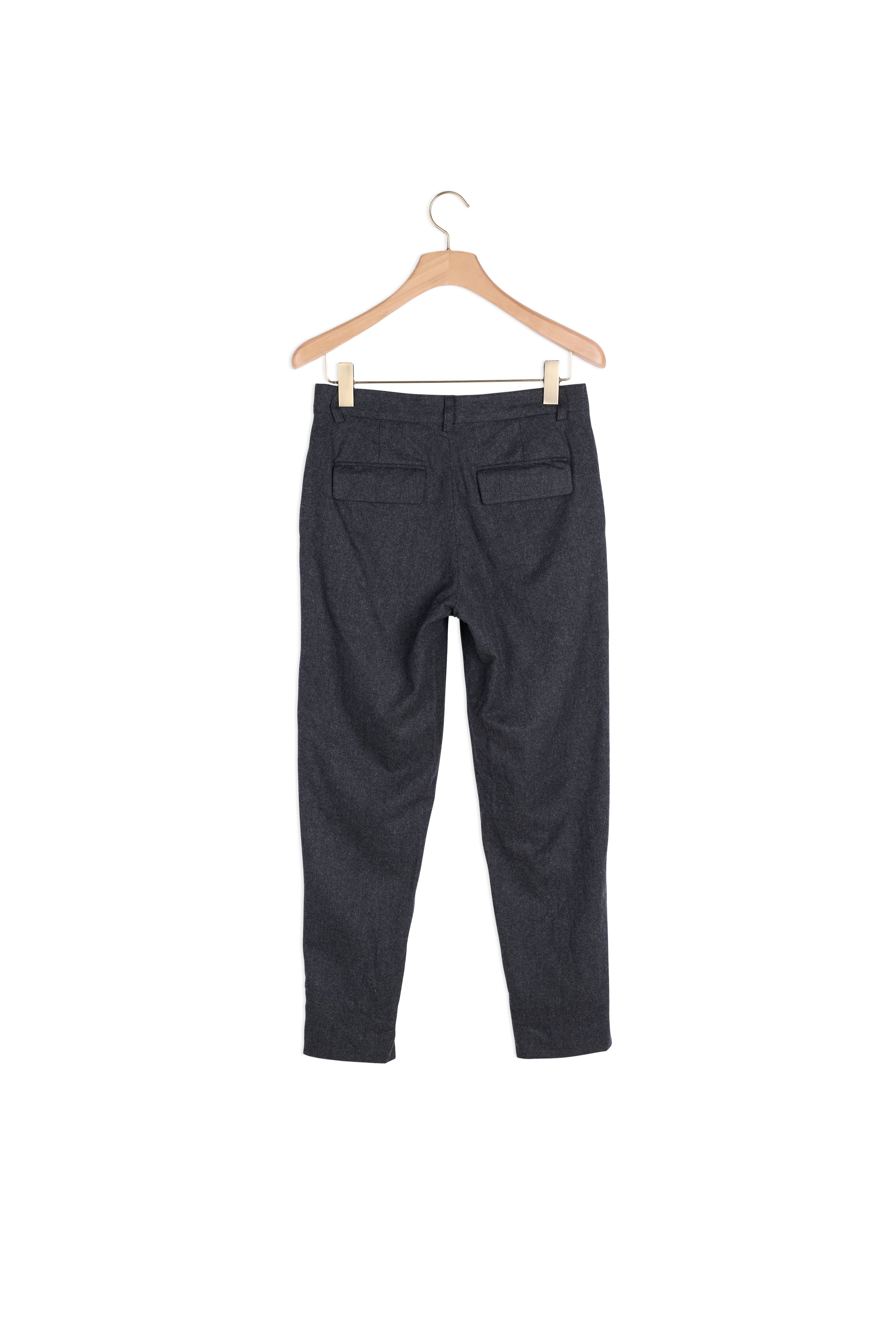 Pantalon en flanelle coupe carotte Sandro seconde main