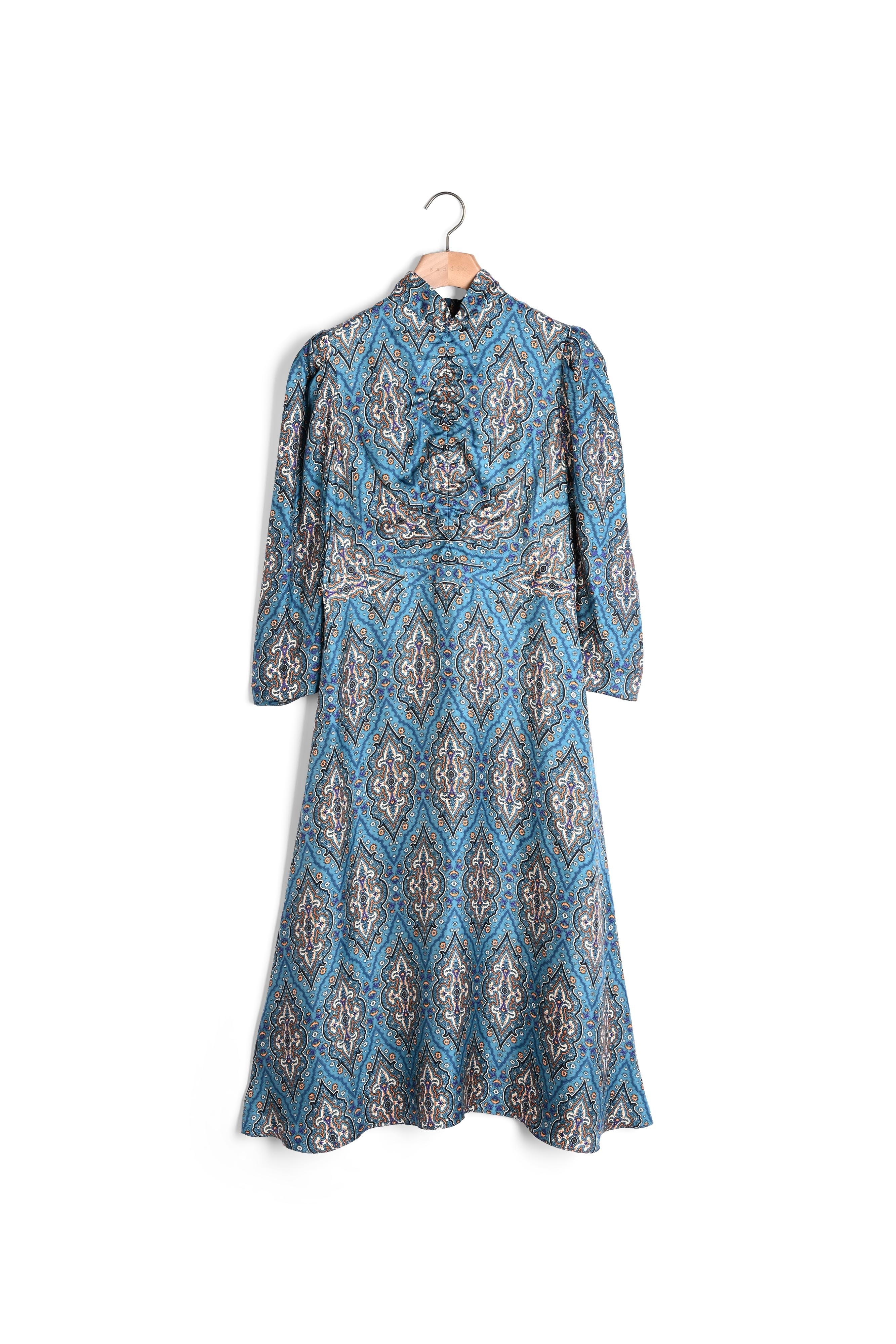 Robe en soie imprimée en all-over Sandro seconde main