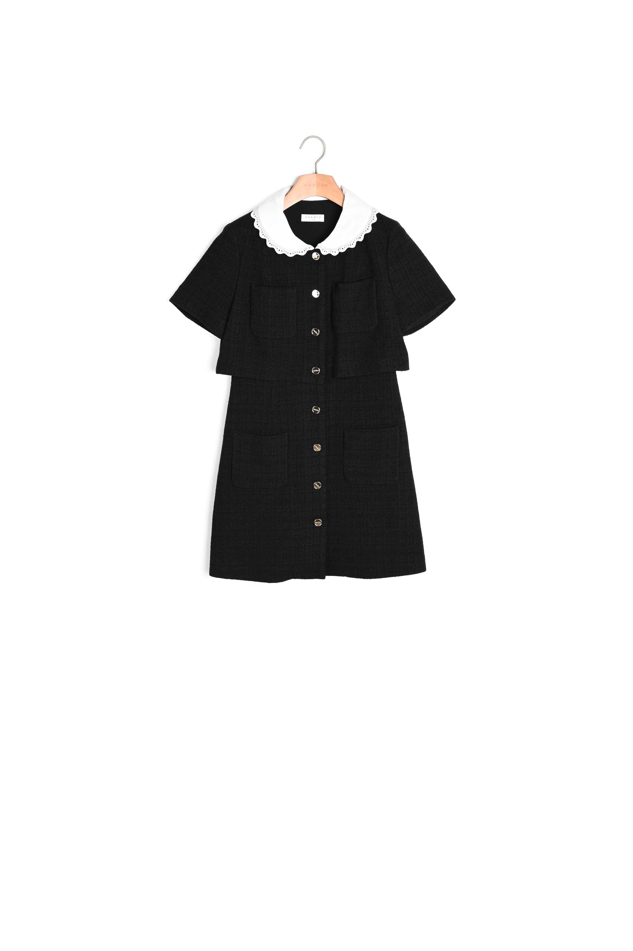 Robe courte en tweed Sandro seconde main