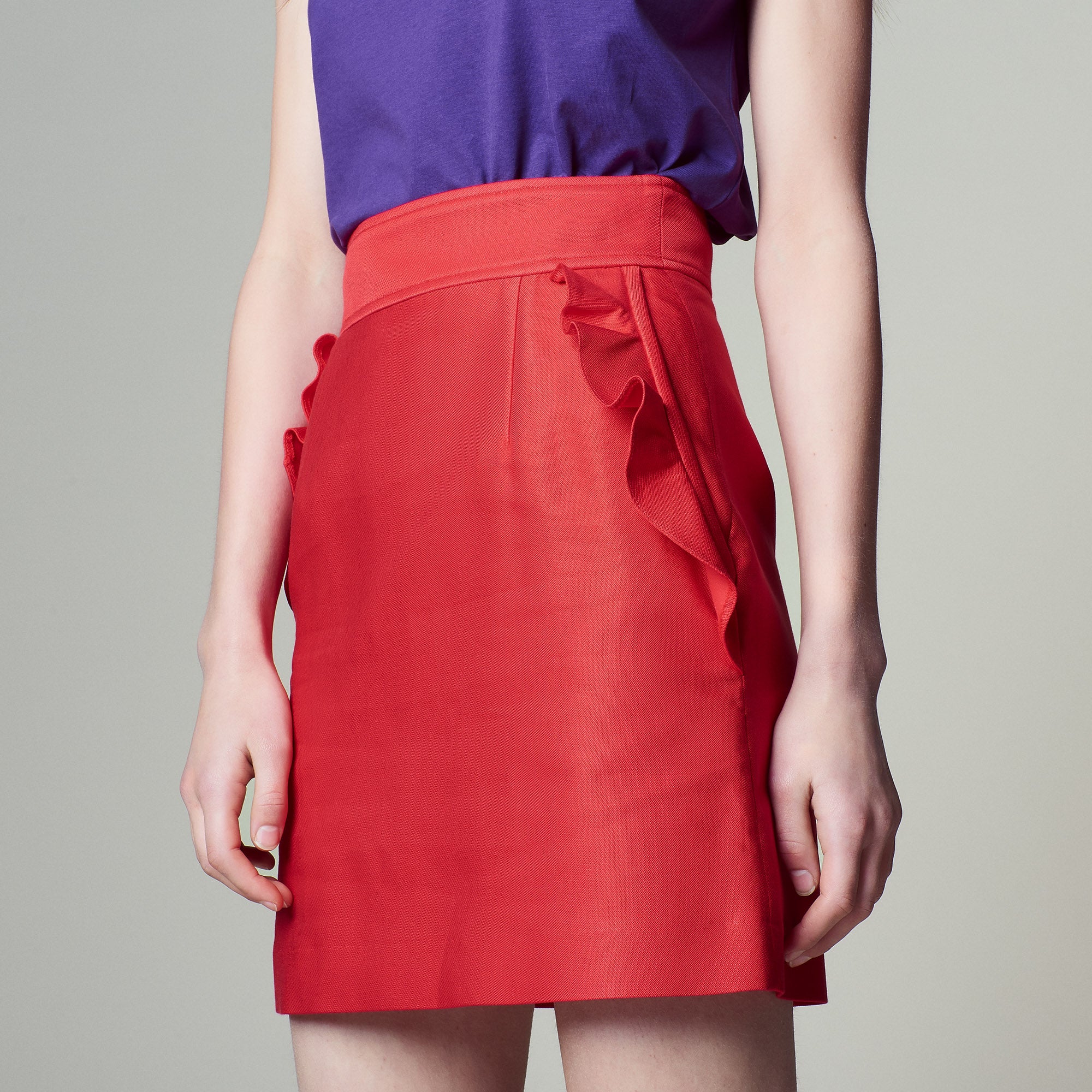 Jupe coton mélangé avec poches volantées Sandro seconde main