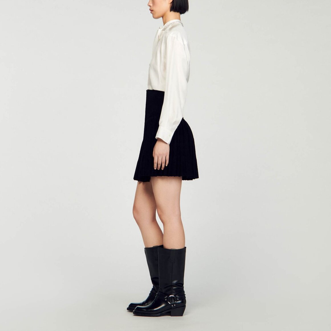 Jupe courte en Maille velours Sandro seconde main