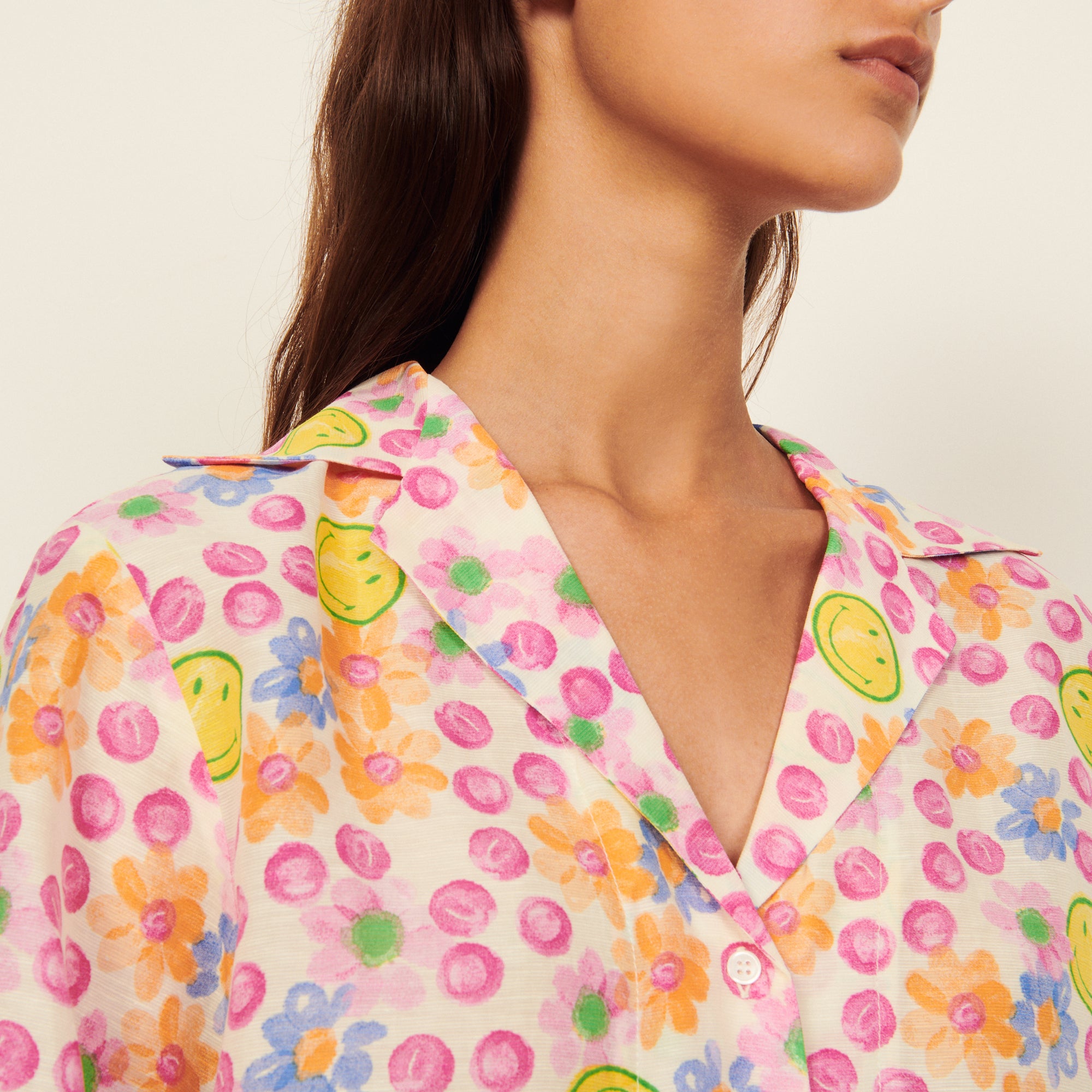 Smiley® Chemise fluide et imprimée Sandro seconde main