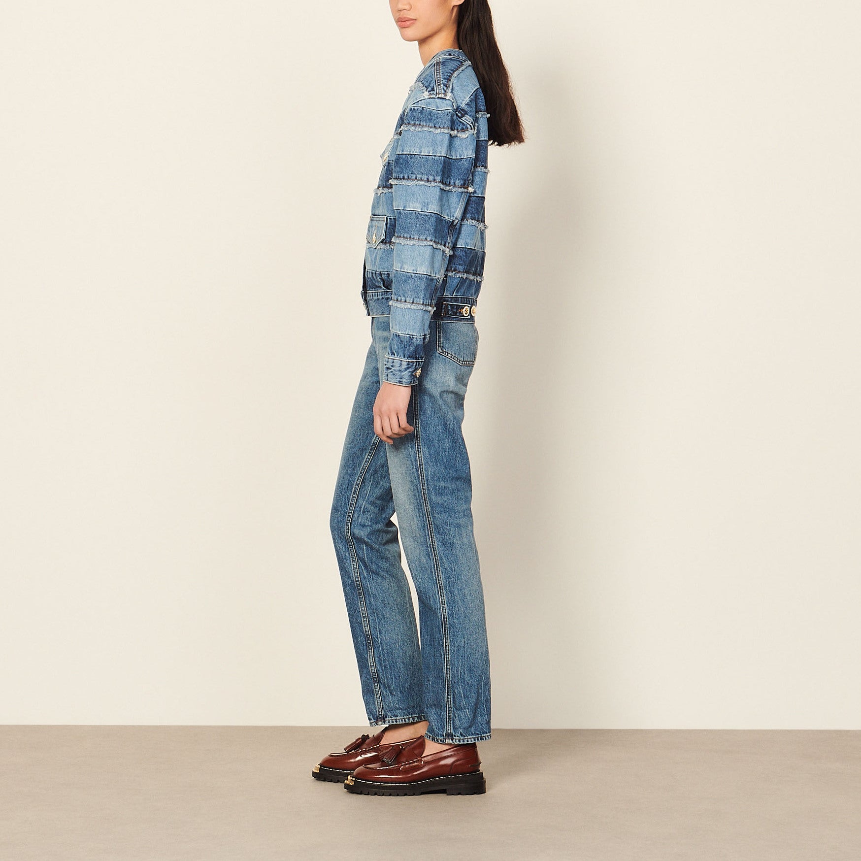 Blouson en Jean court oversize Sandro seconde main