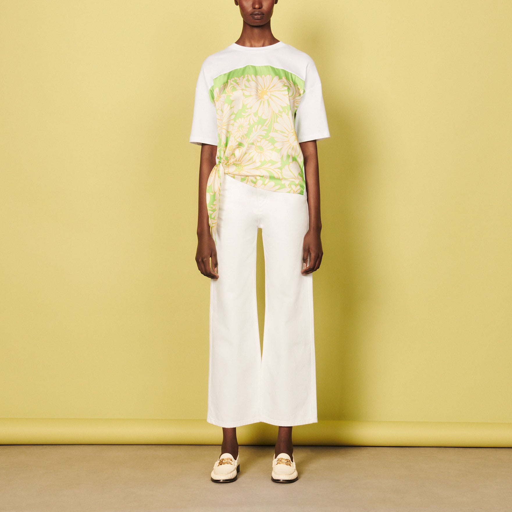 Tee-shirt foulard en coton biologique Sandro seconde main