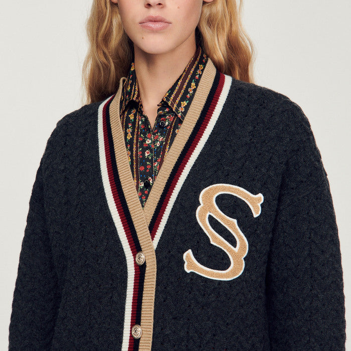 Cardicoat à patch double S Sandro seconde main