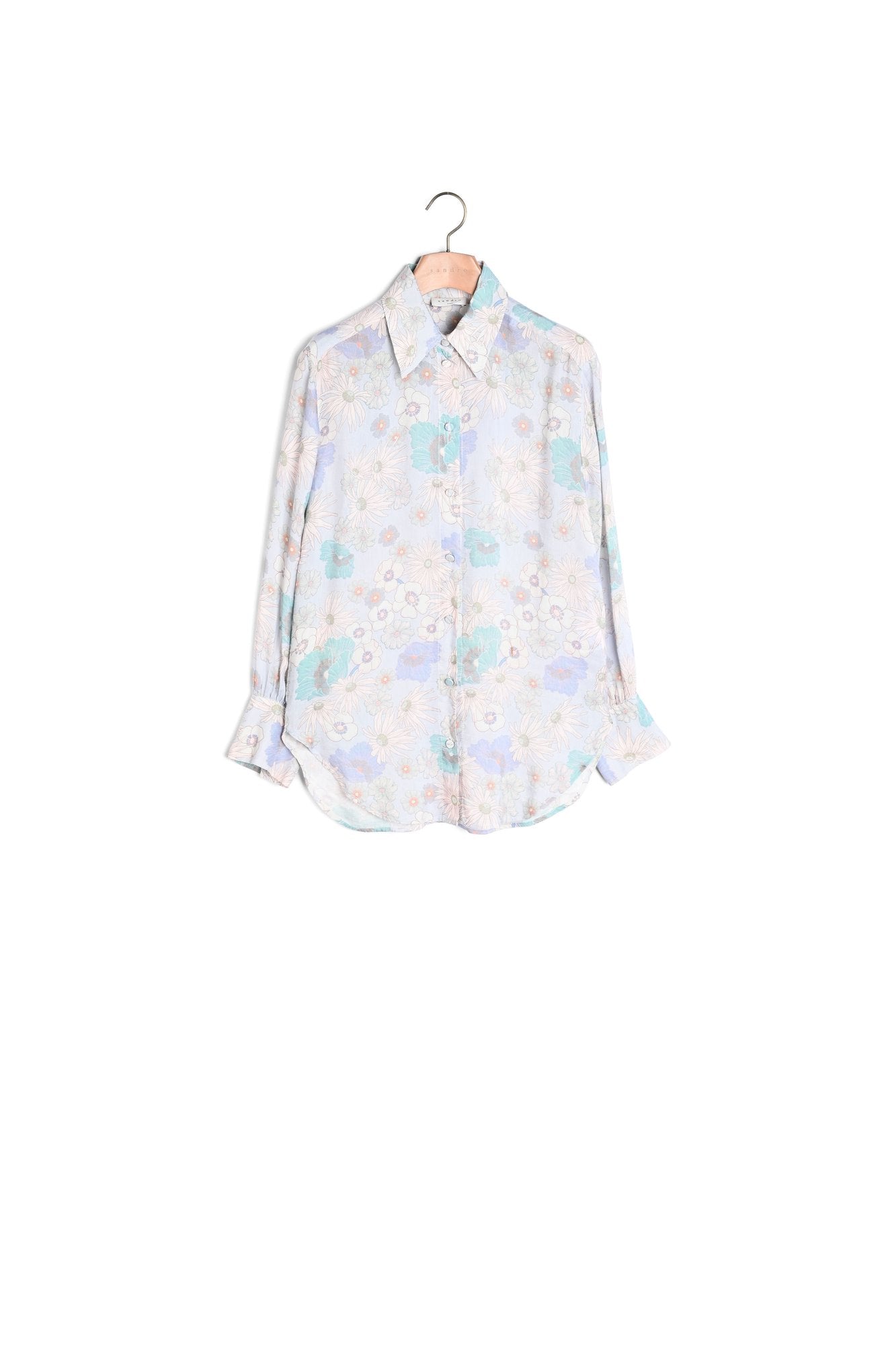 Chemise en voile imprimée Sandro seconde main