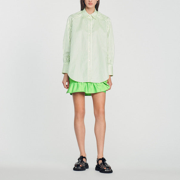 Chemise oversize à rayures Sandro seconde main