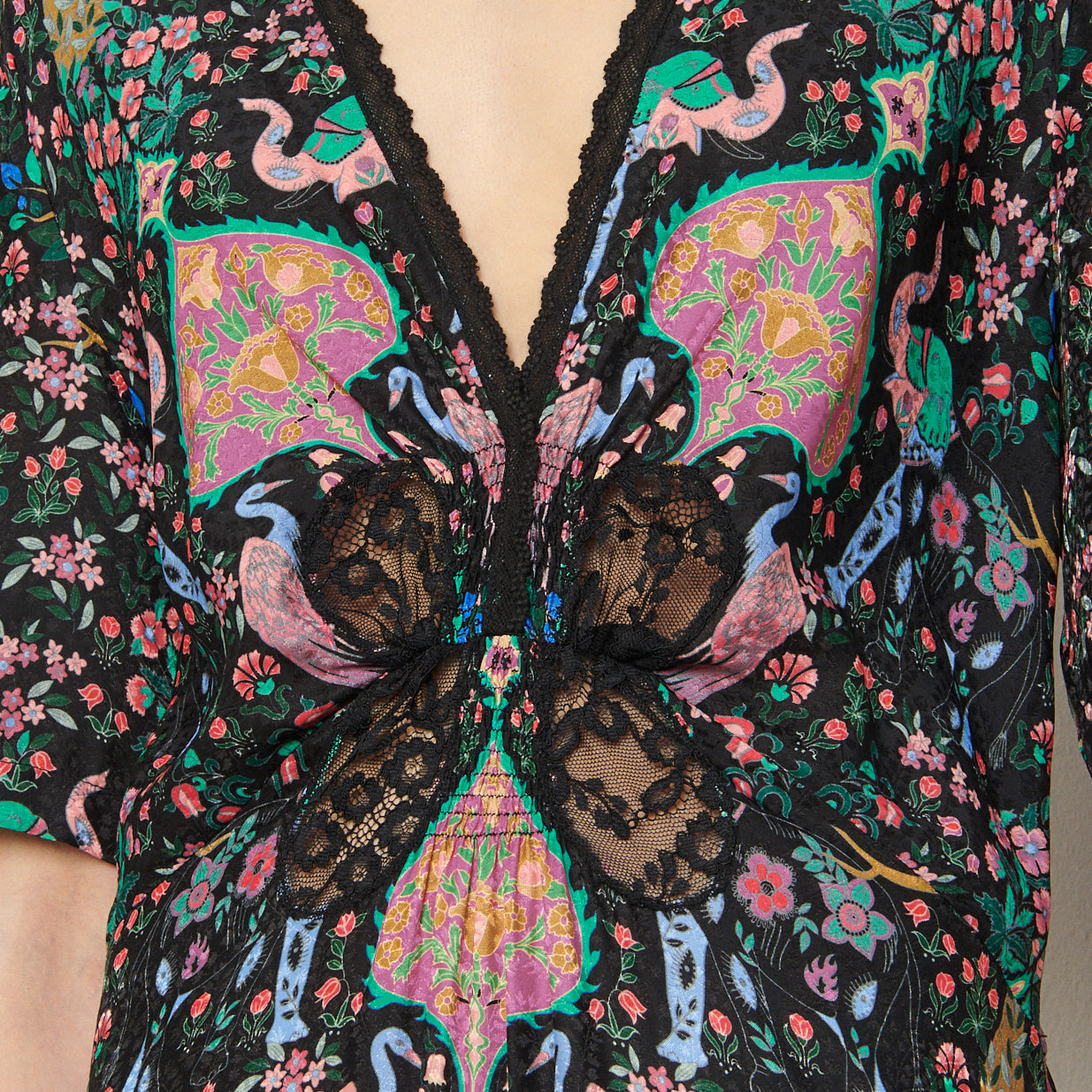 Robe longue en jacquard imprimé Sandro seconde main