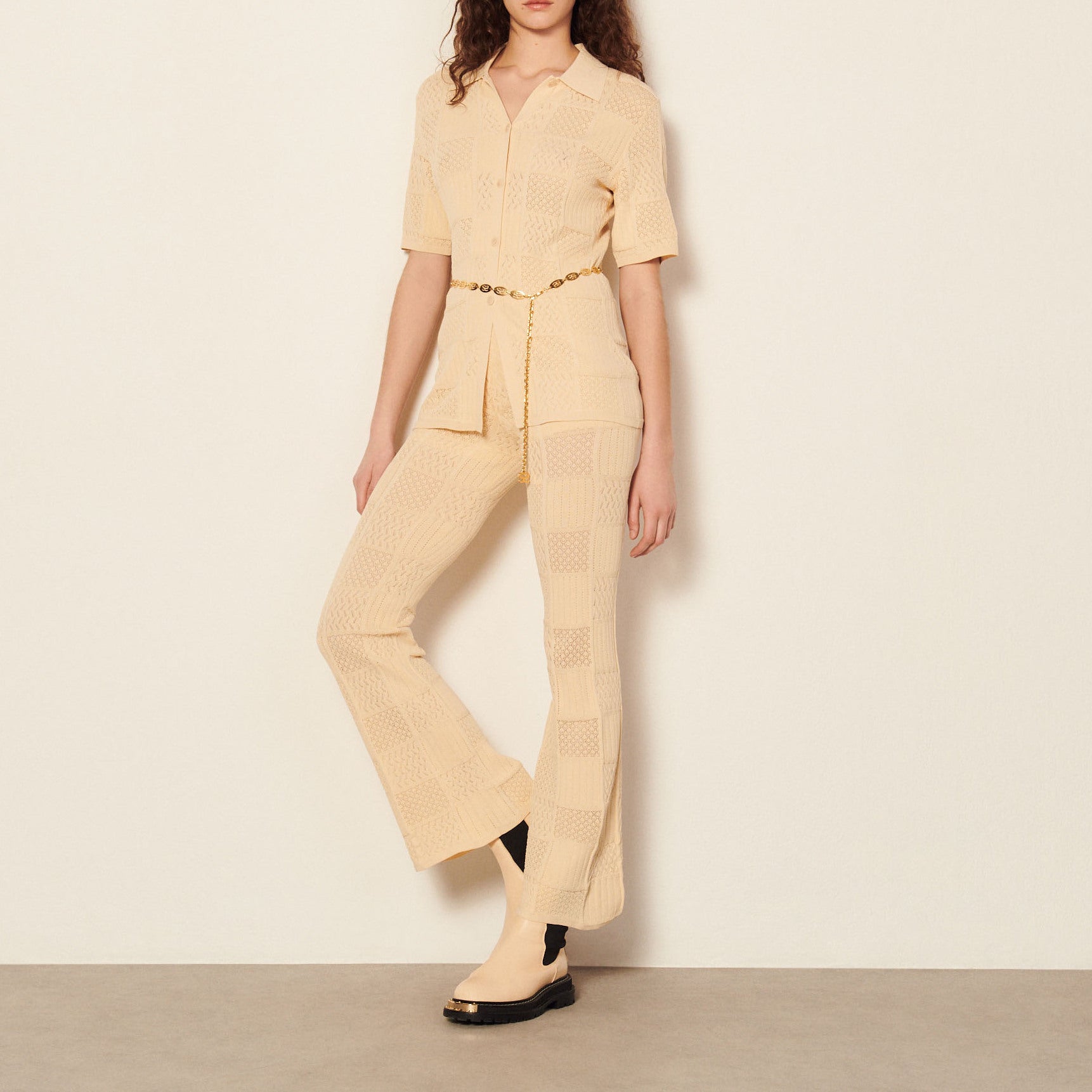 Pantalon en Maille pointelle Sandro seconde main