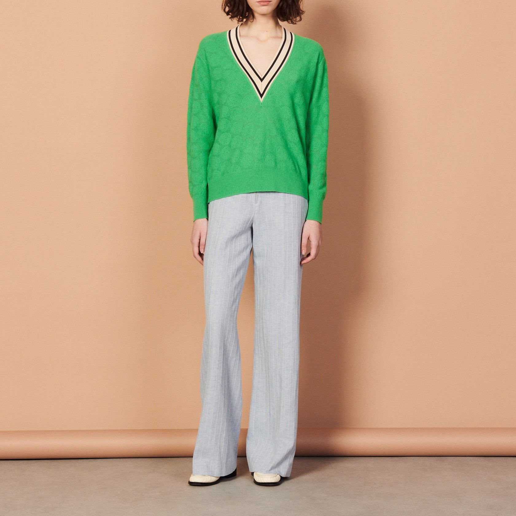 Pull en Maille pointelle Sandro seconde main