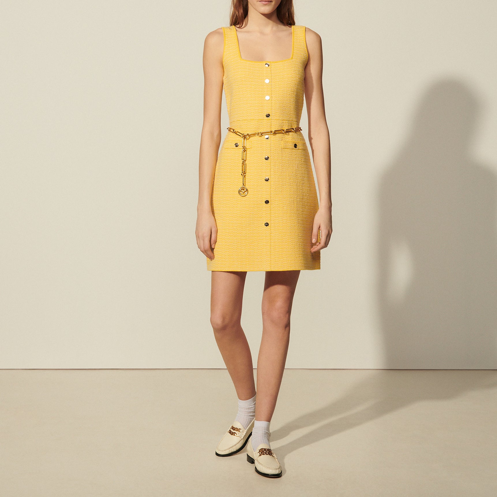 Robe courte en tweed Sandro seconde main