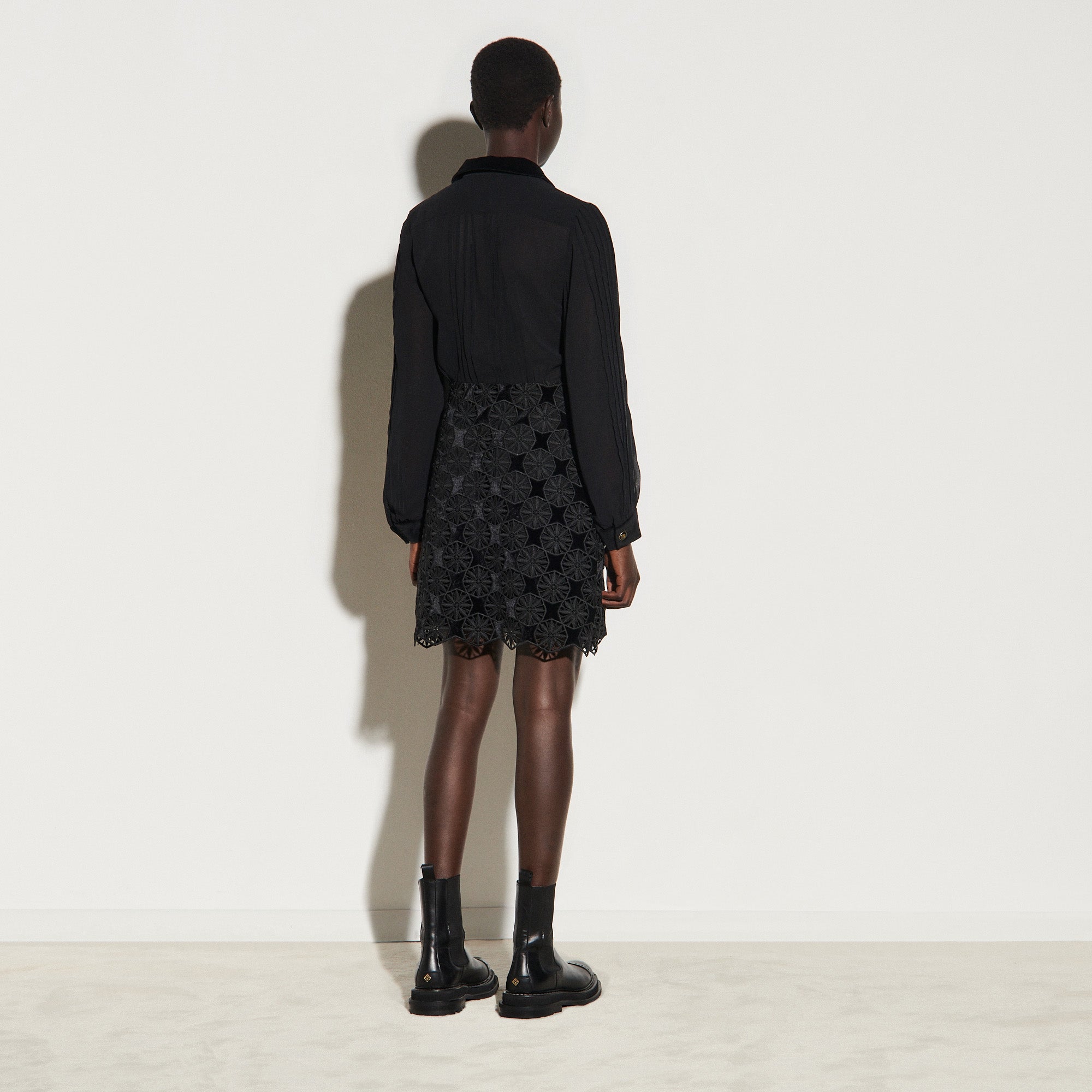 Robe courte bi-matière Sandro seconde main