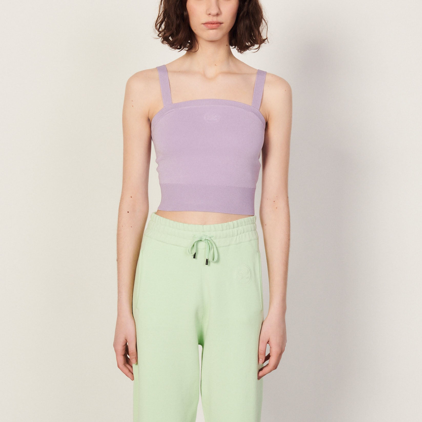 Brassière en Maille brodée Sandro seconde main