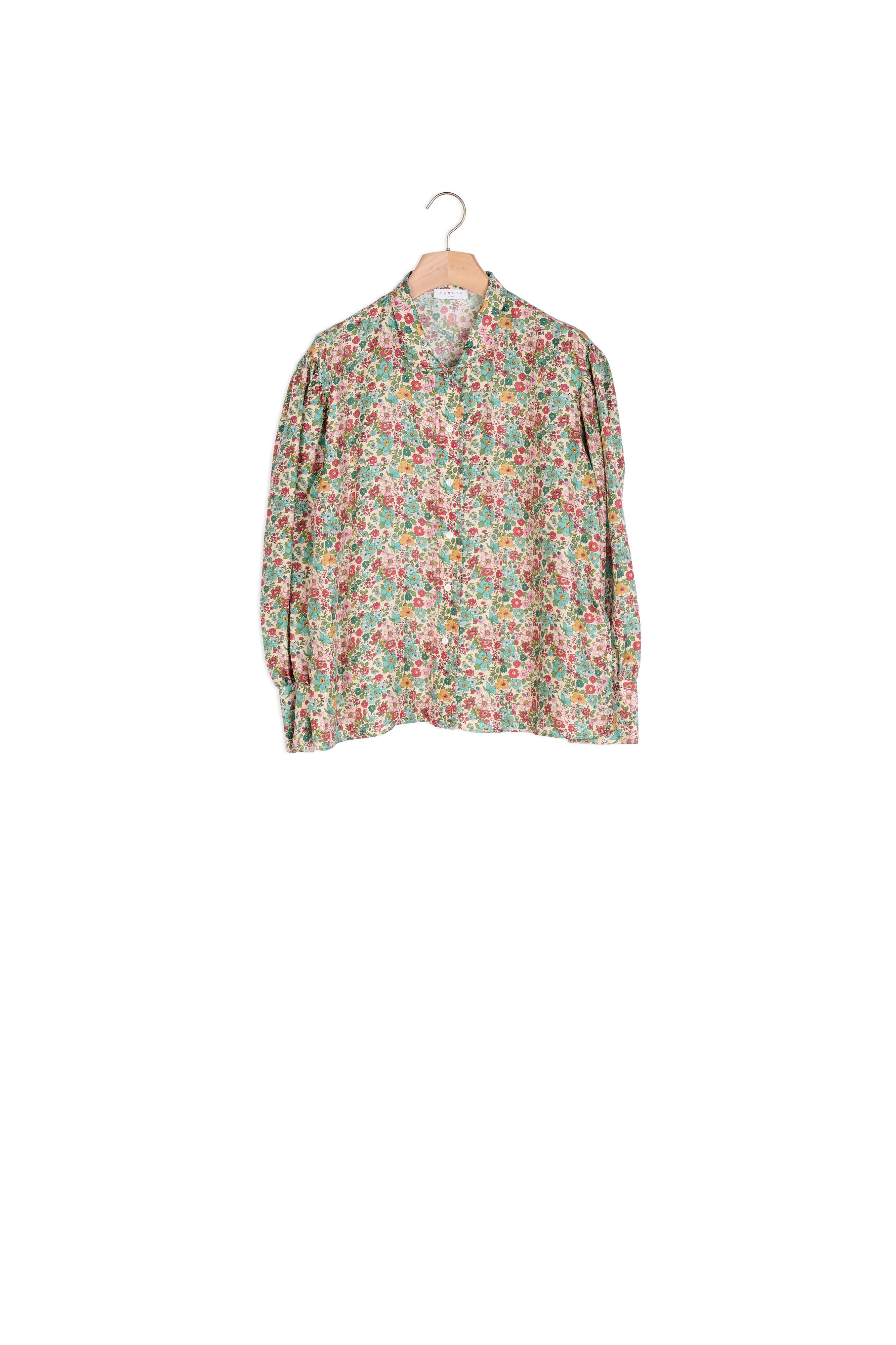 Chemise fluide imprimée en soie Sandro seconde main