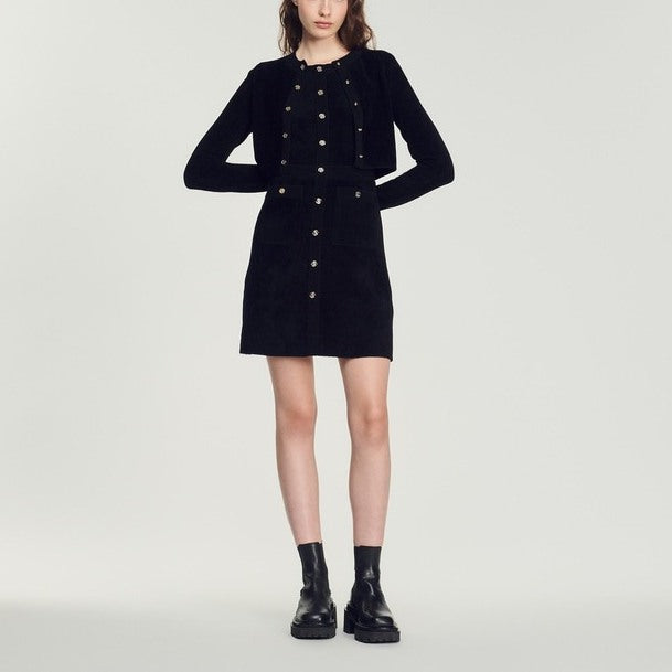 Cardigan court effet velours Sandro seconde main