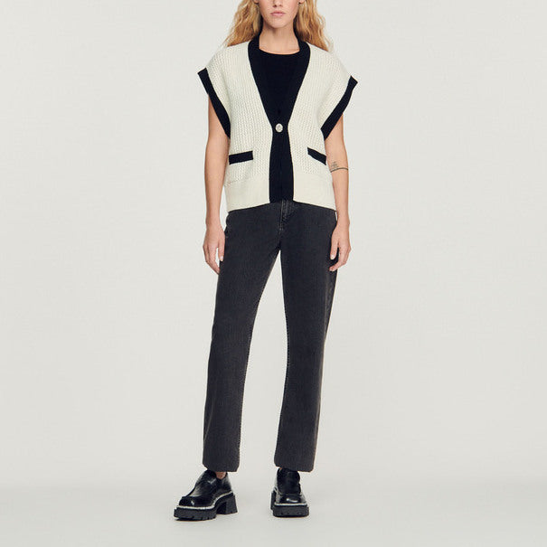 Cardigan sans manches Sandro seconde main