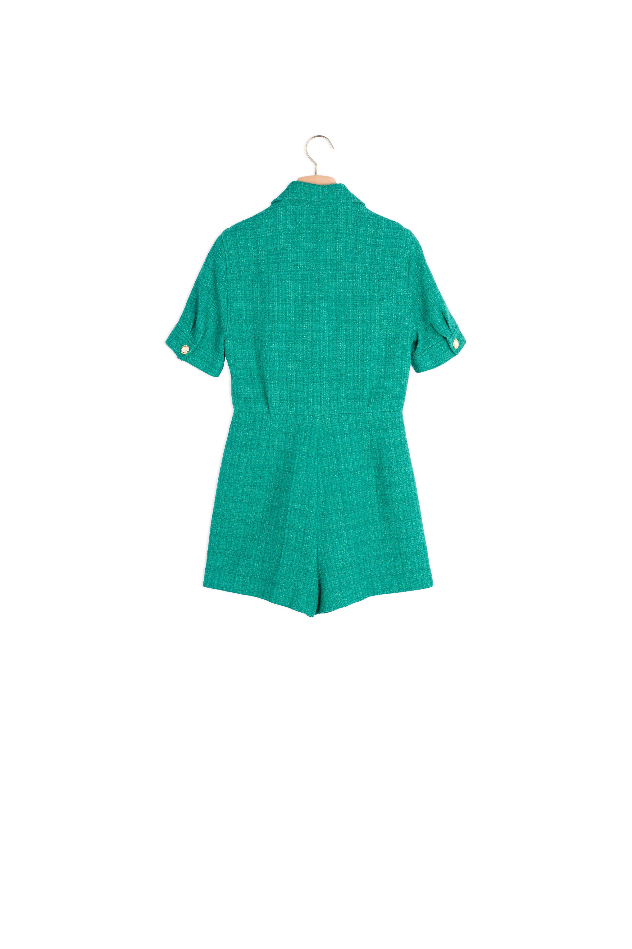 Combinaison Short en tweed à zipper Sandro seconde main