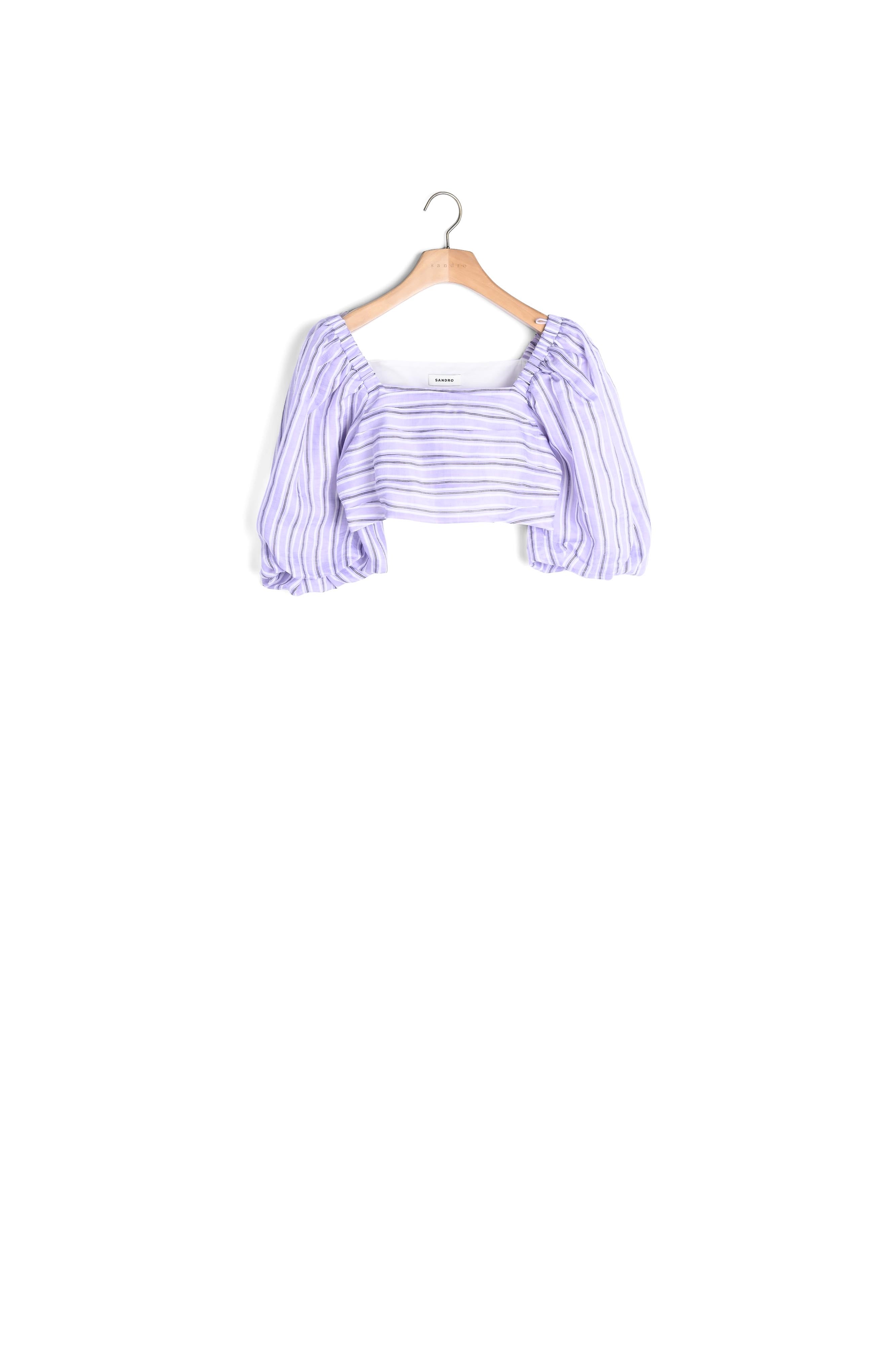 Top court rayé Sandro seconde main