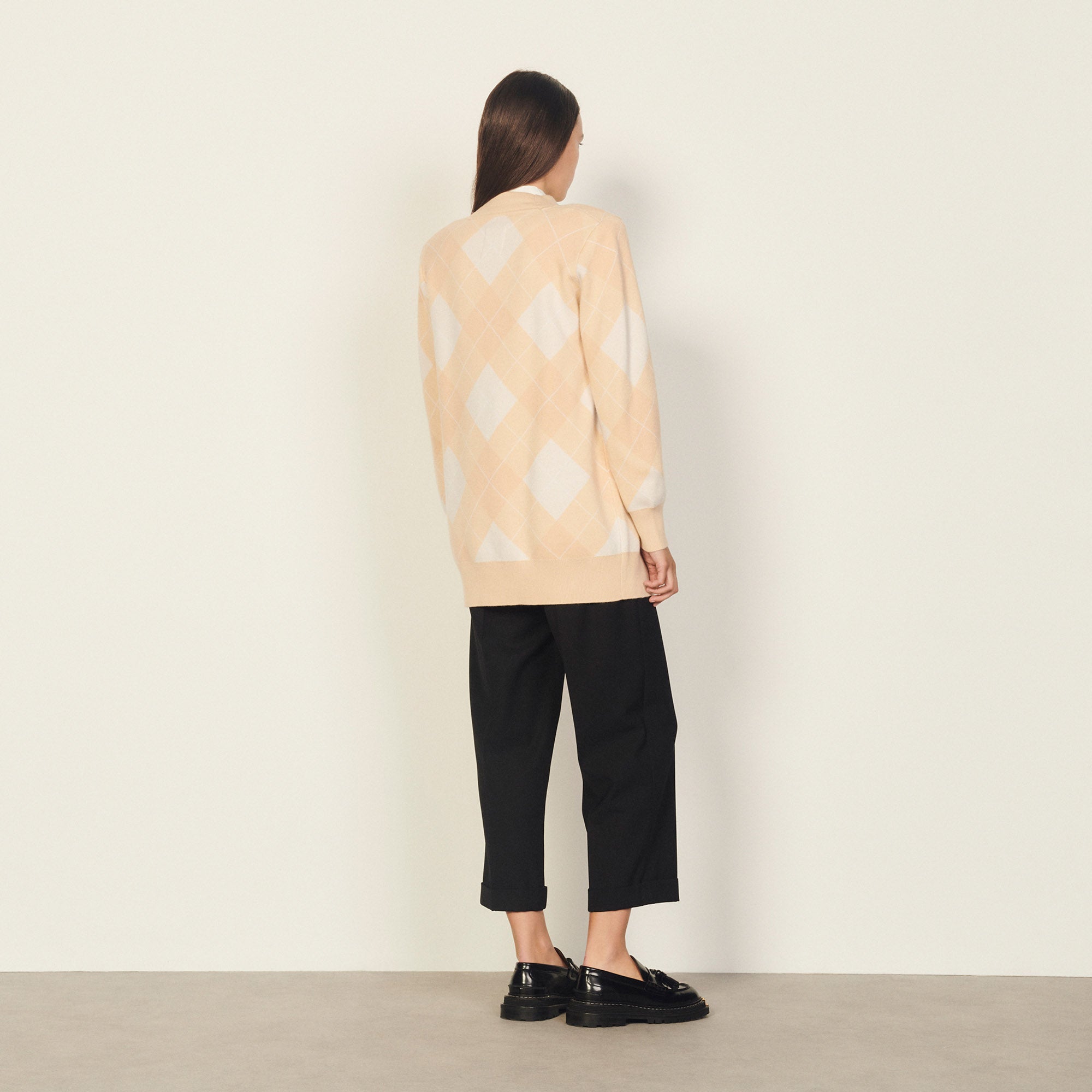 Cardi coat à motifs jacquard Sandro seconde main