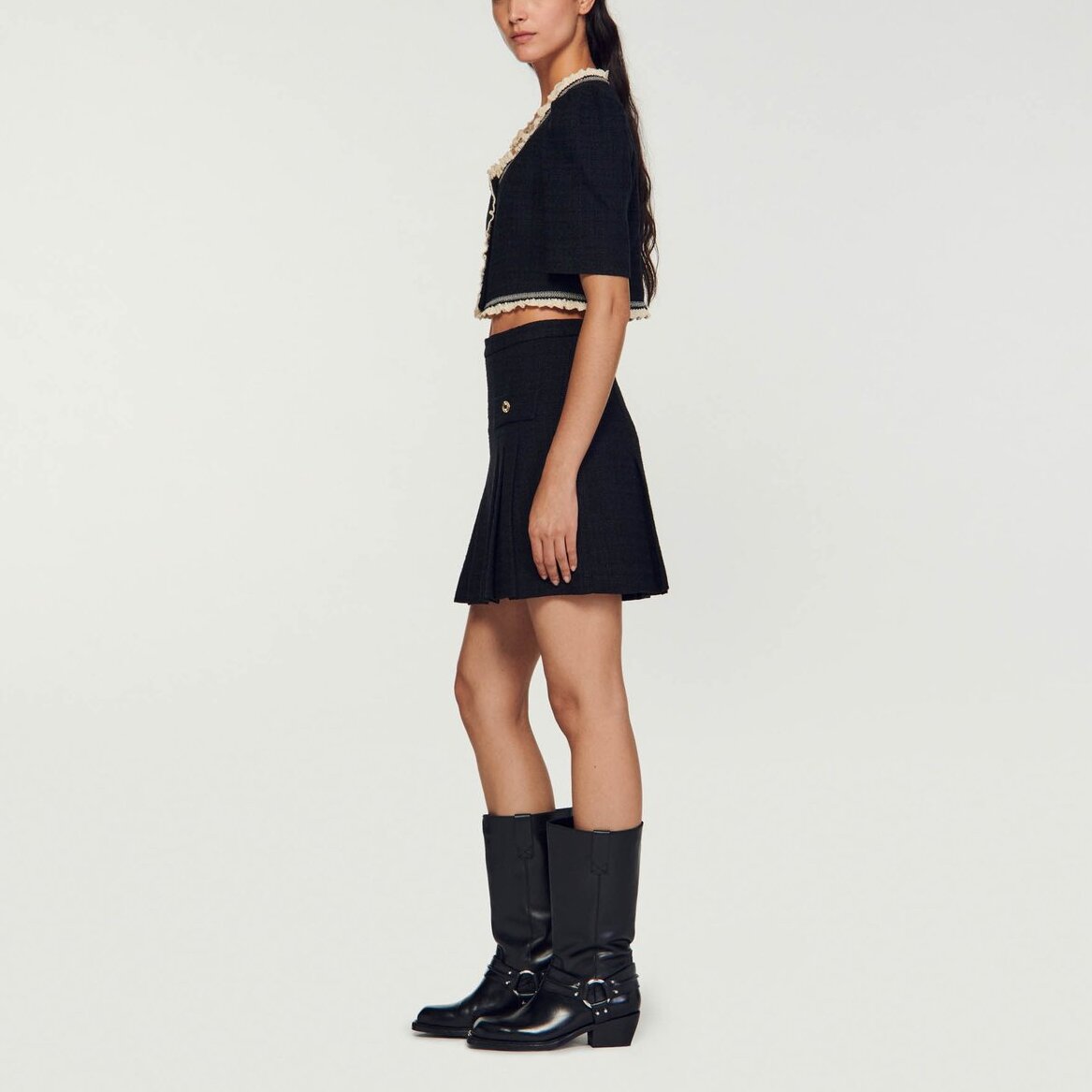 Top court en tweed Sandro seconde main