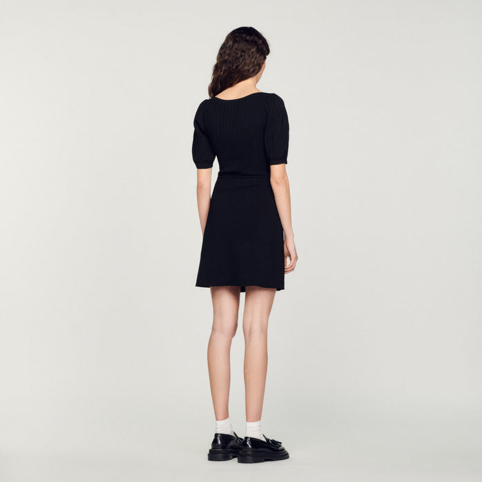 Robe courte à manches ballons Sandro seconde main